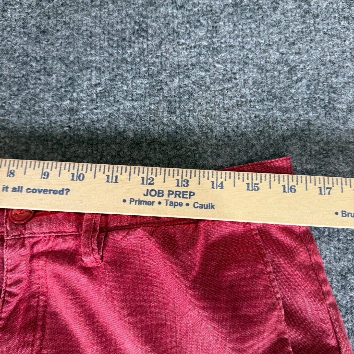 Vans Off The Wall Shorts Men 32 Red Chino Casual Skateboarding Streetwear Grunge