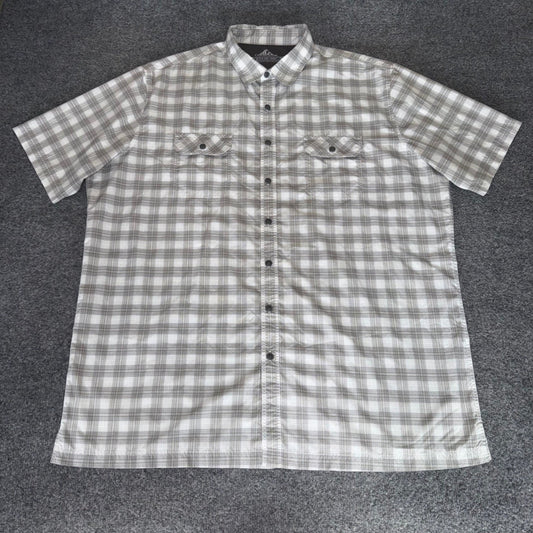 Croft & Barrow Mens XXLT Quick Dry Plaid Short Sleeve Button Up Shirt Outdoor