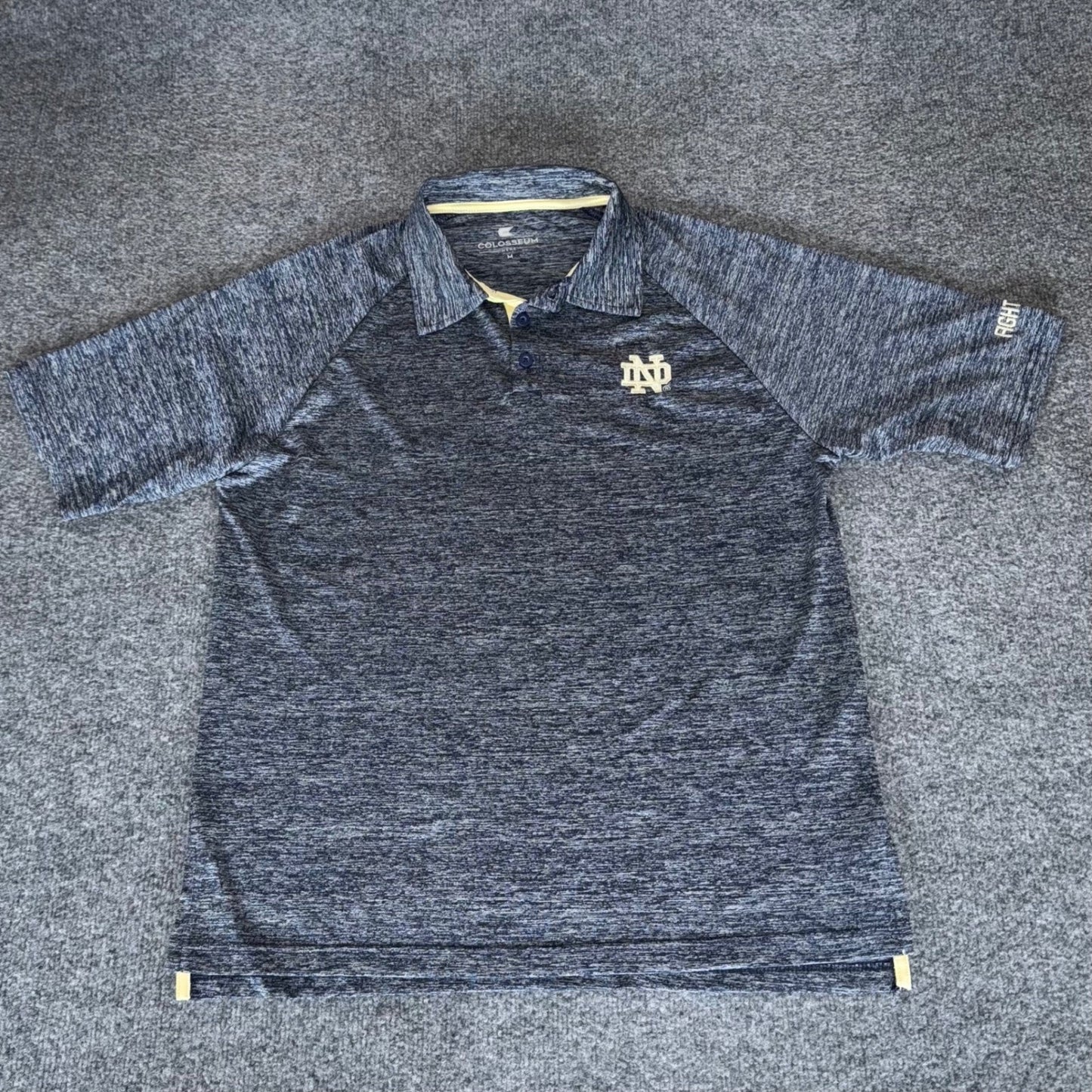Notre Dame Fighting Irish Polo Shirt Athletic Fit Short Sleeve Mens Medium