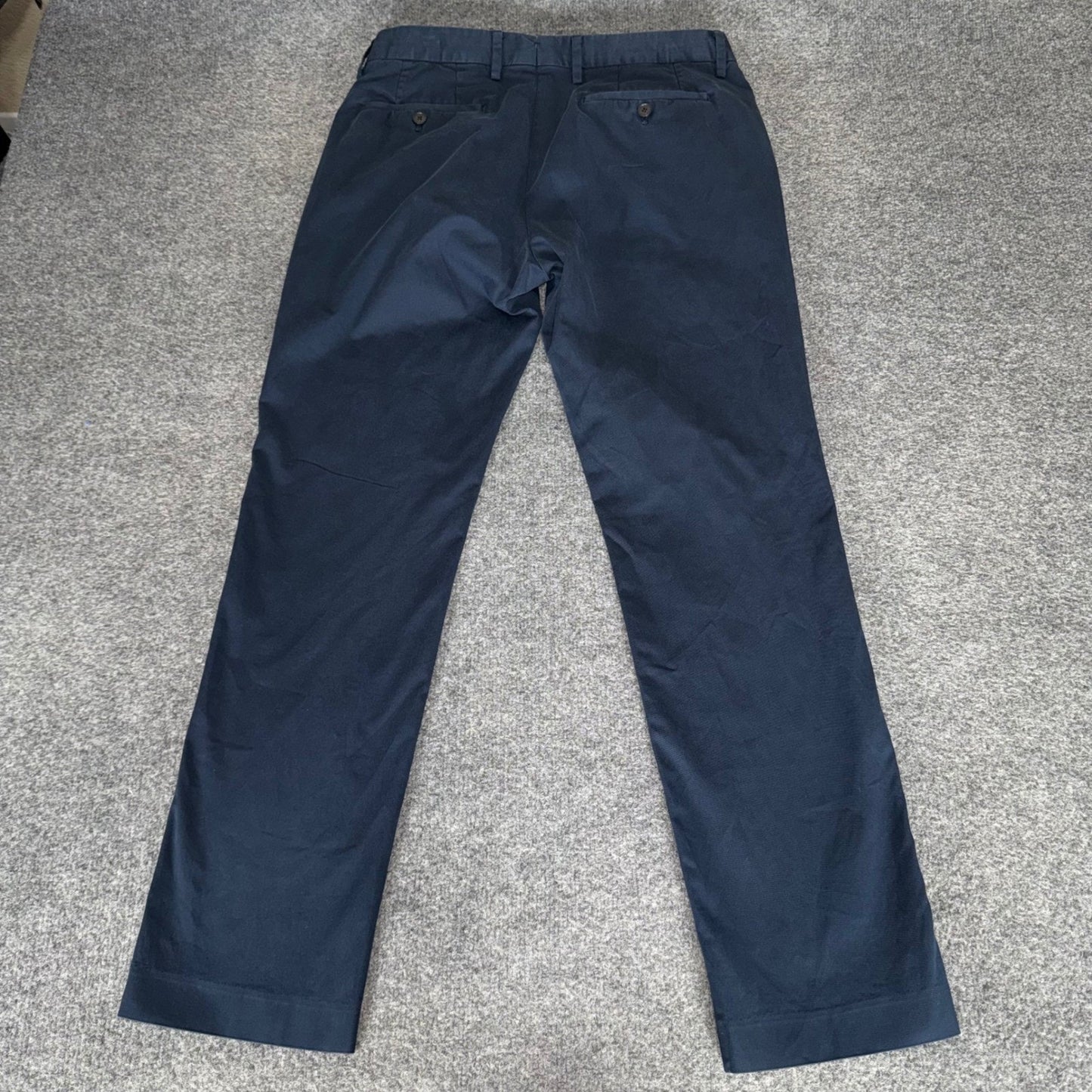 Bonobos Slim Fit Chino Pants Mens 33x31 Navy Blue Manteco Italian Fabric Casual