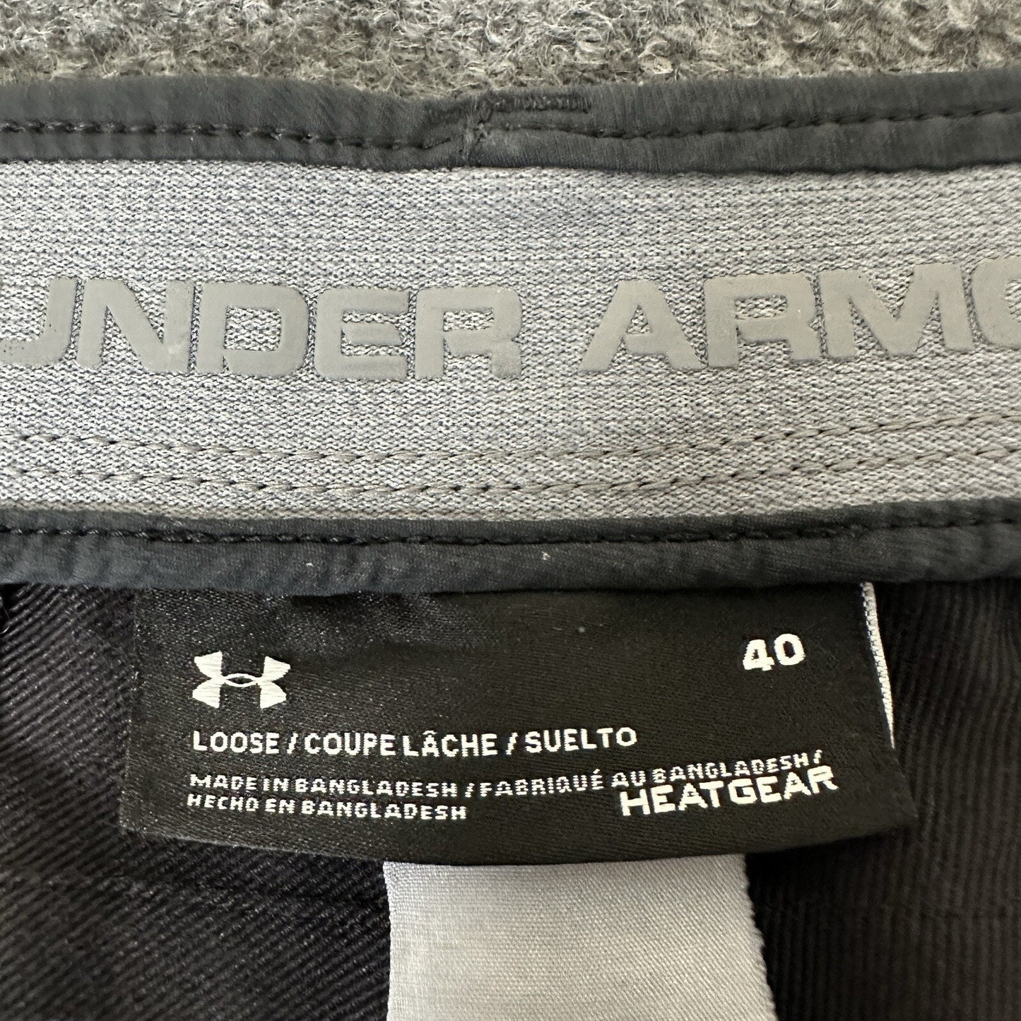 Under Armour Golf Shorts Mens 40 (38x10) Blue Heatgear Chino Mid Rise Adult