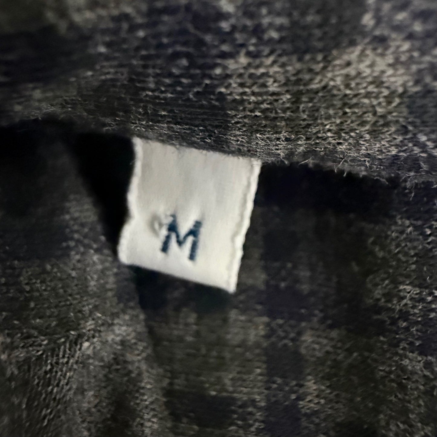 Giannetto Portofino Mens Flannel Shirt Grey Blue Micro Check Made in Italy M