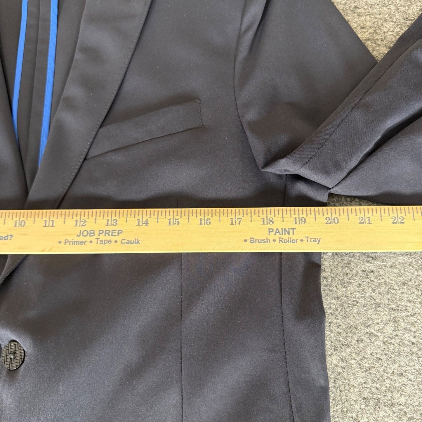 Twillory Blazer Suit Jacket Mens 40S Navy Blue Tailored Business Casual Travel