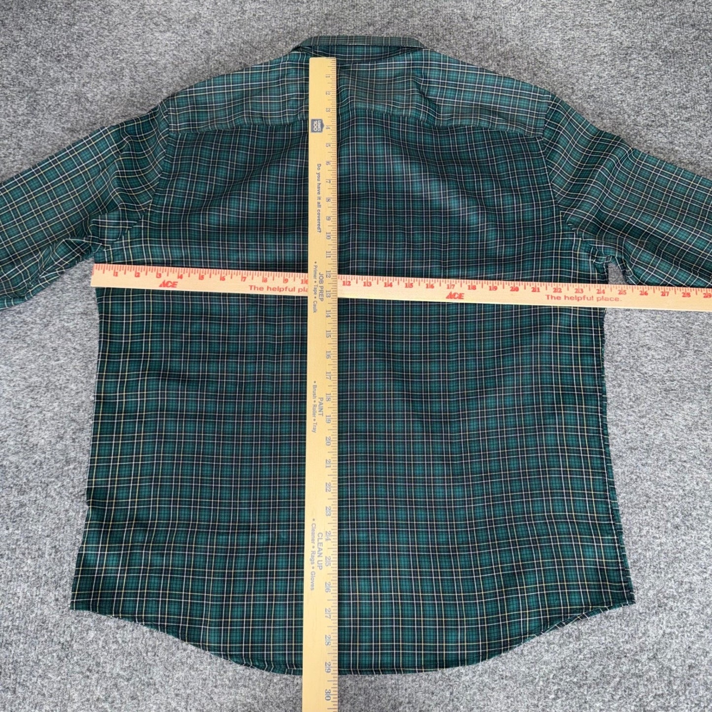 UNTUCKit Mens XL Green Plaid Long Sleeve Button Up Shirt Polyester Casual Top