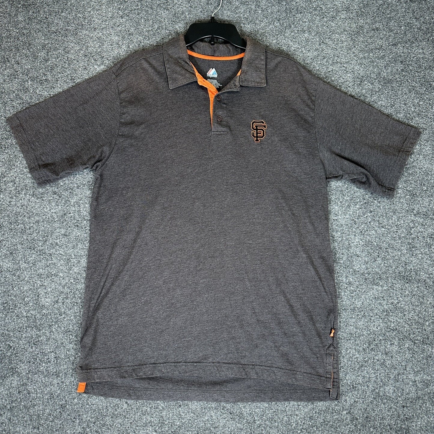 San Francisco Giants Mens Polo Shirt XL Gray Short Sleeve MLB Baseball Casual