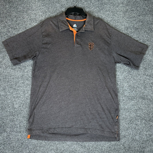 San Francisco Giants Mens Polo Shirt XL Gray Short Sleeve MLB Baseball Casual