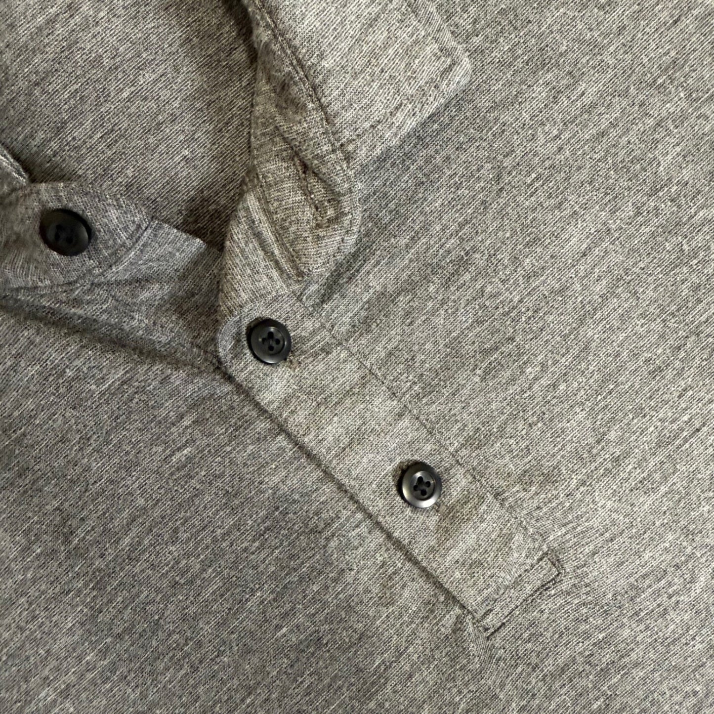 Lululemon Polo Shirt Men's Gray Medium Athletic Training Short Sleeve Stretch