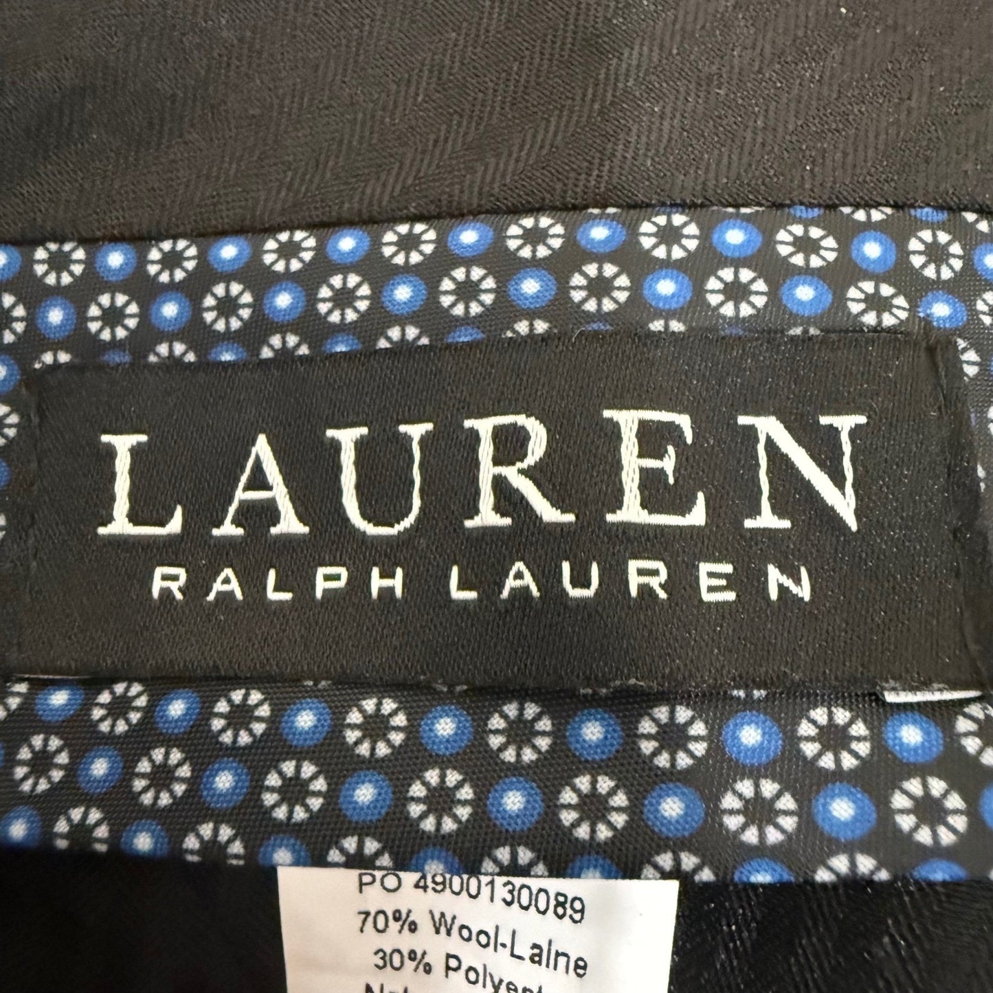 Lauren Ralph Lauren Mens Gray Wool Blend Sharkskin Dress Pants 32x30 Stretch