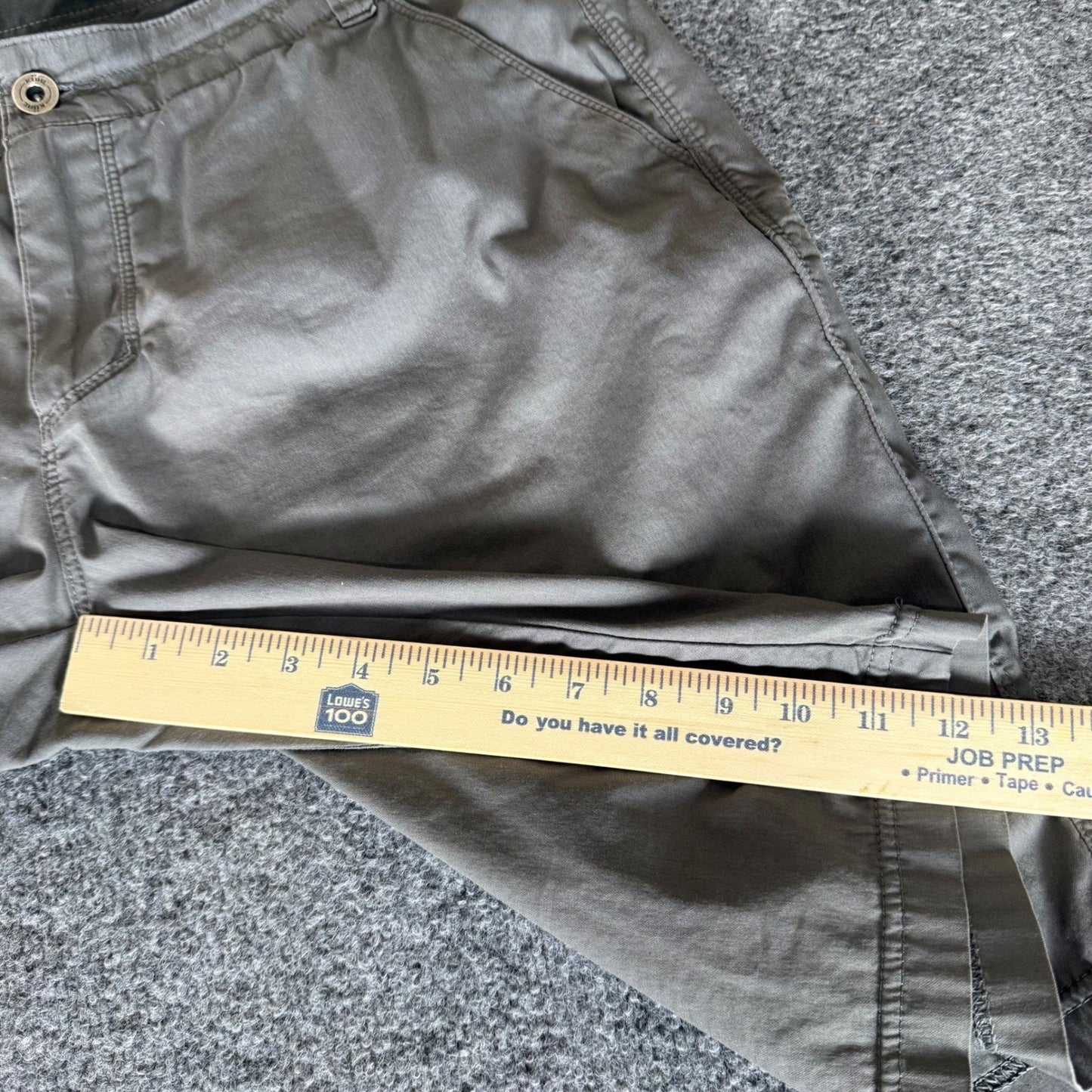 Kuhl Hiking Shorts Mens 33 Gray Chino Casual Outdoor Trail Lightweight Stretch