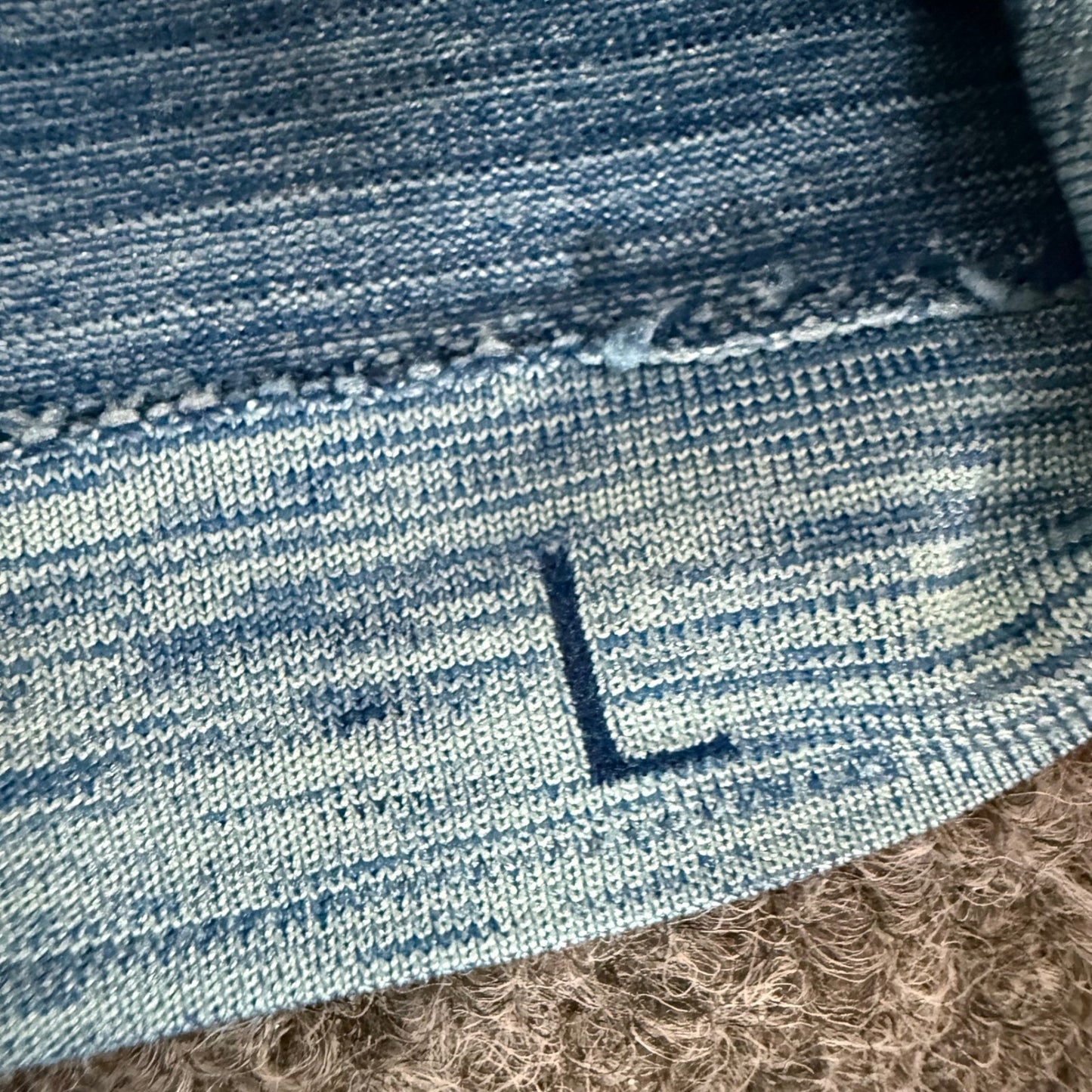 Lululemon Metal Vent Tech Polo Mens Large Blue Short Sleeve Athletic Performance