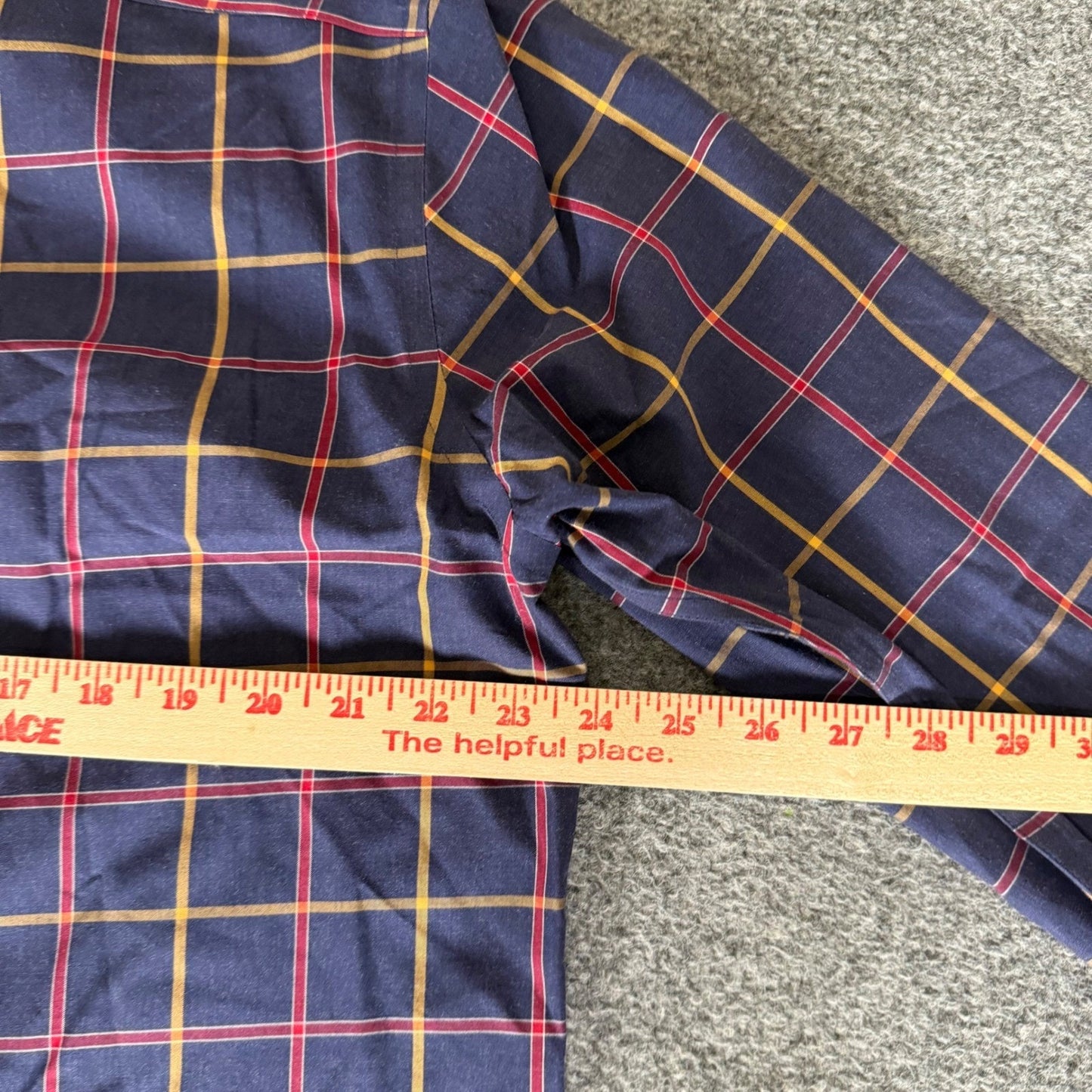 UNTUCKit Mens XL Blue Plaid Wrinkle Free Cotton Long Sleeve Button Down Shirt