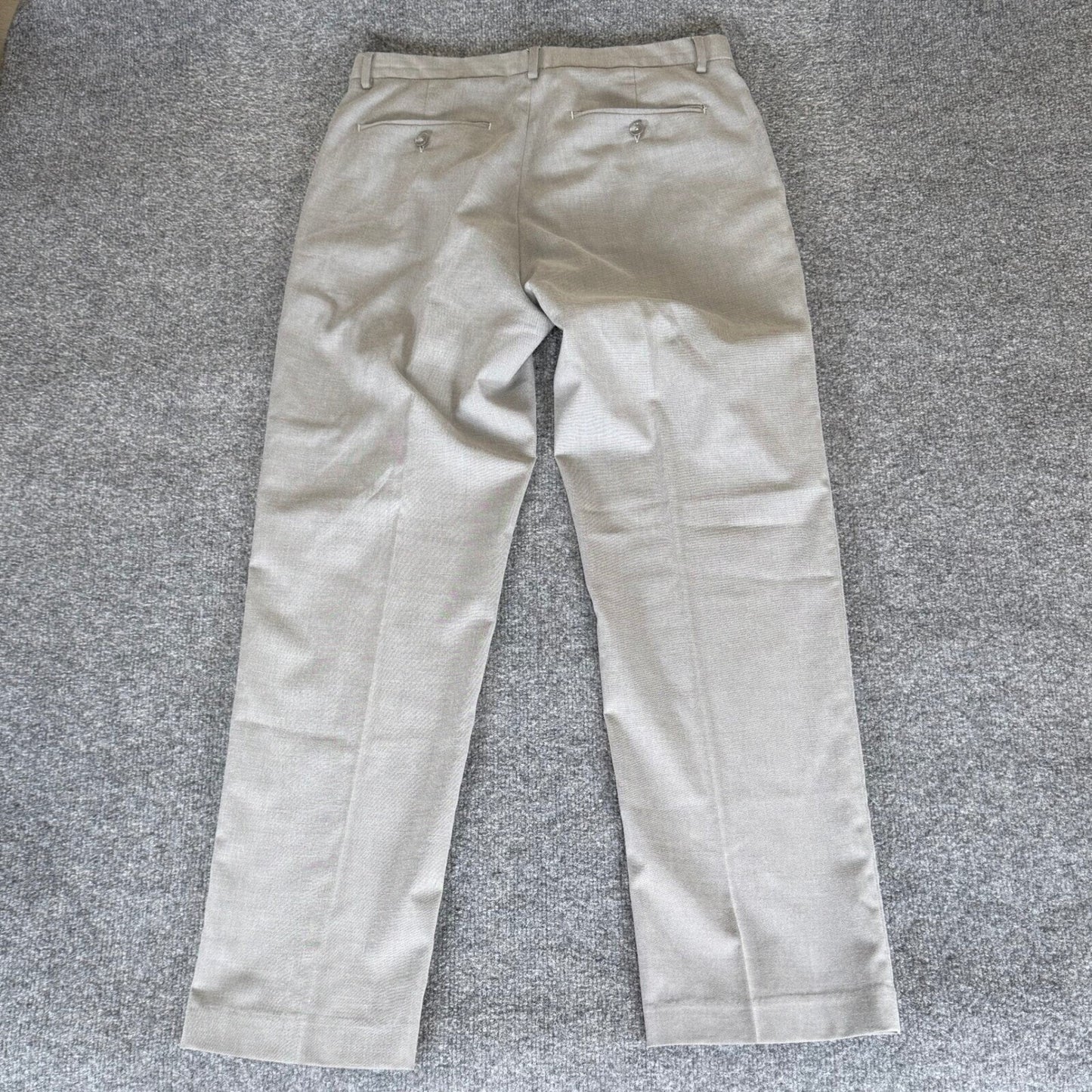 Calvin Klein Mens Dress Pants Gray Straight Leg Trousers 32x30 Office Classic
