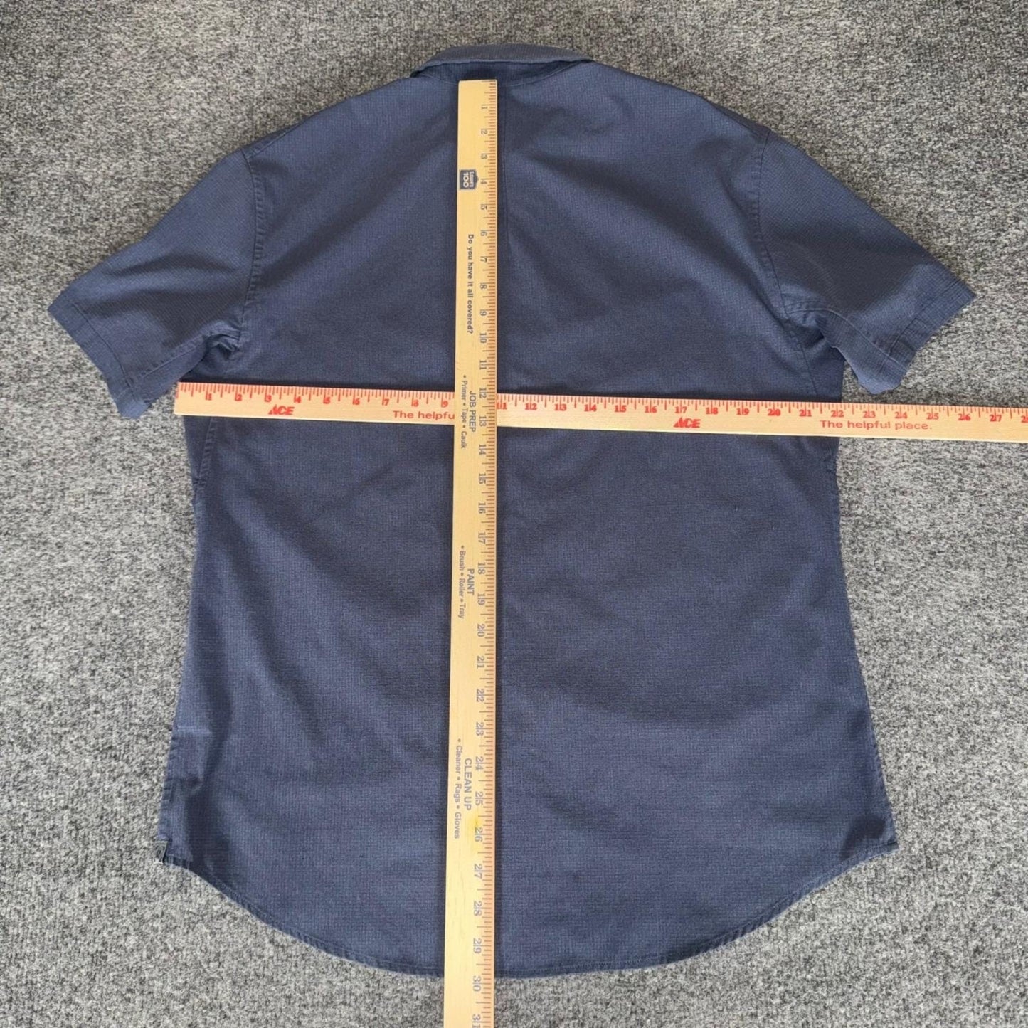 Lululemon Shirt Men Large Blue Short Sleeve Button Up Casual Lightweight Stretch