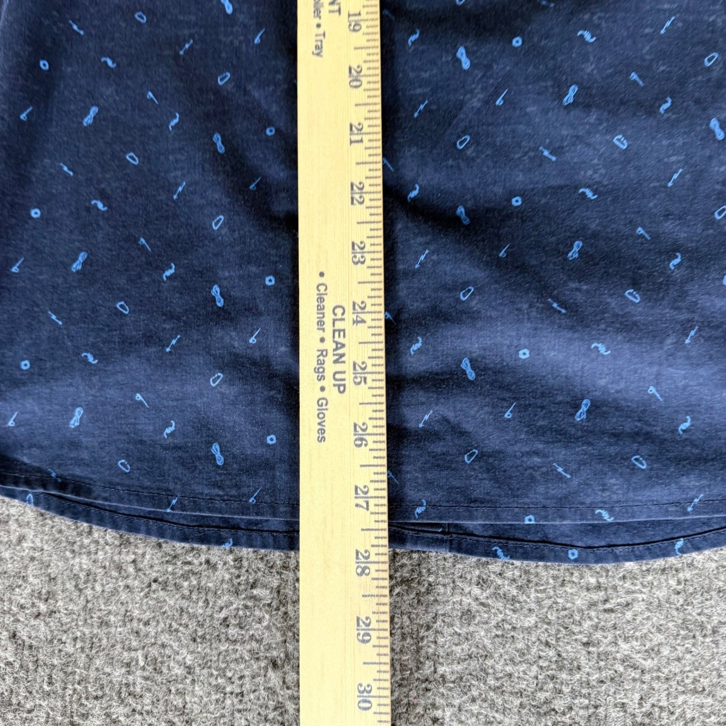 Patagonia Mens Go To Shirt Navy Blue Medium Geometric Casual Button Up Everyday