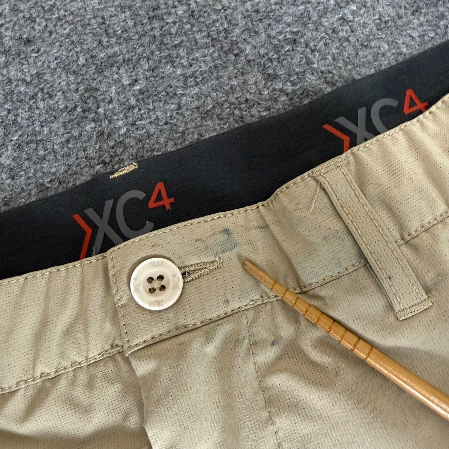 Johnston & Murphy XC4 Shorts Mens 34 Tan Performance Stretch Golf Casual Travel