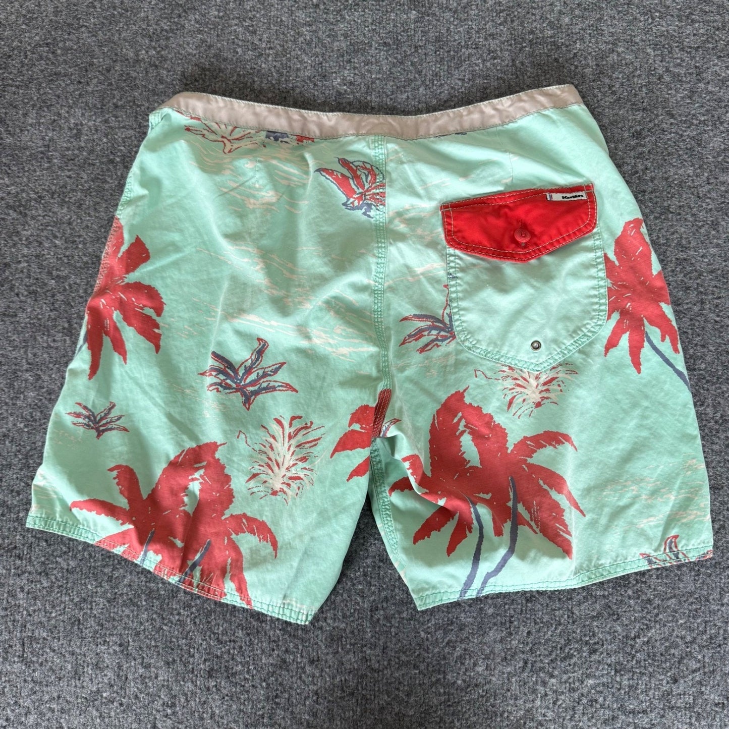 Katin Surf Trunks Mens 32 Palm Tree Swim Shorts Beach Casual Lightweight Summer