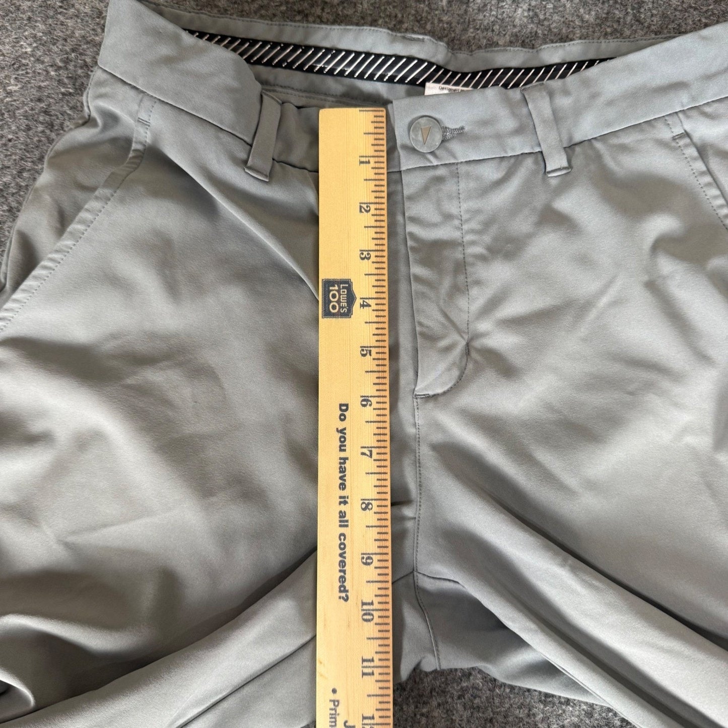 Primo Golf Jogger Pants Mens 30x26 Gray Tapered Zipper Cuff Performance Stretch