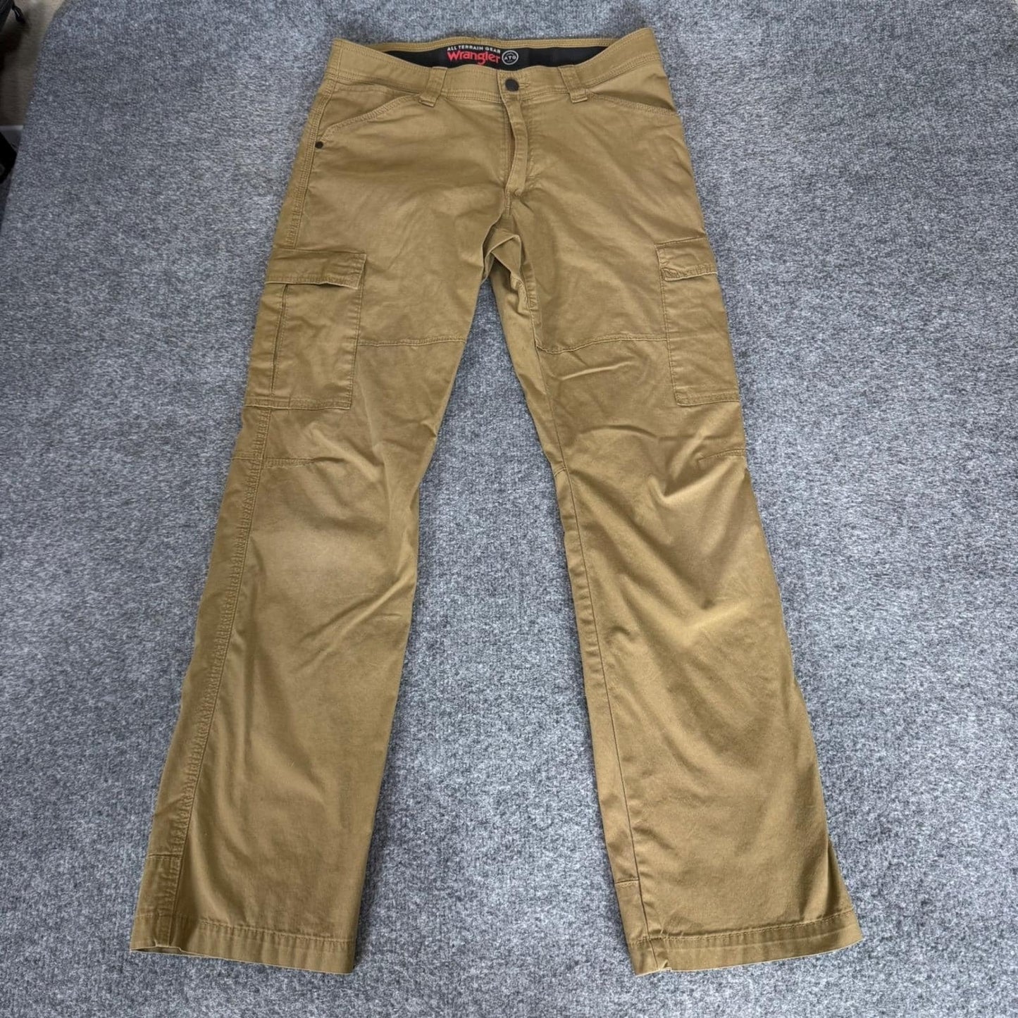 Wrangler ATG All Terrain Gear Mens Cargo Pant 32x31 Brown Outdoor Hiking Utility