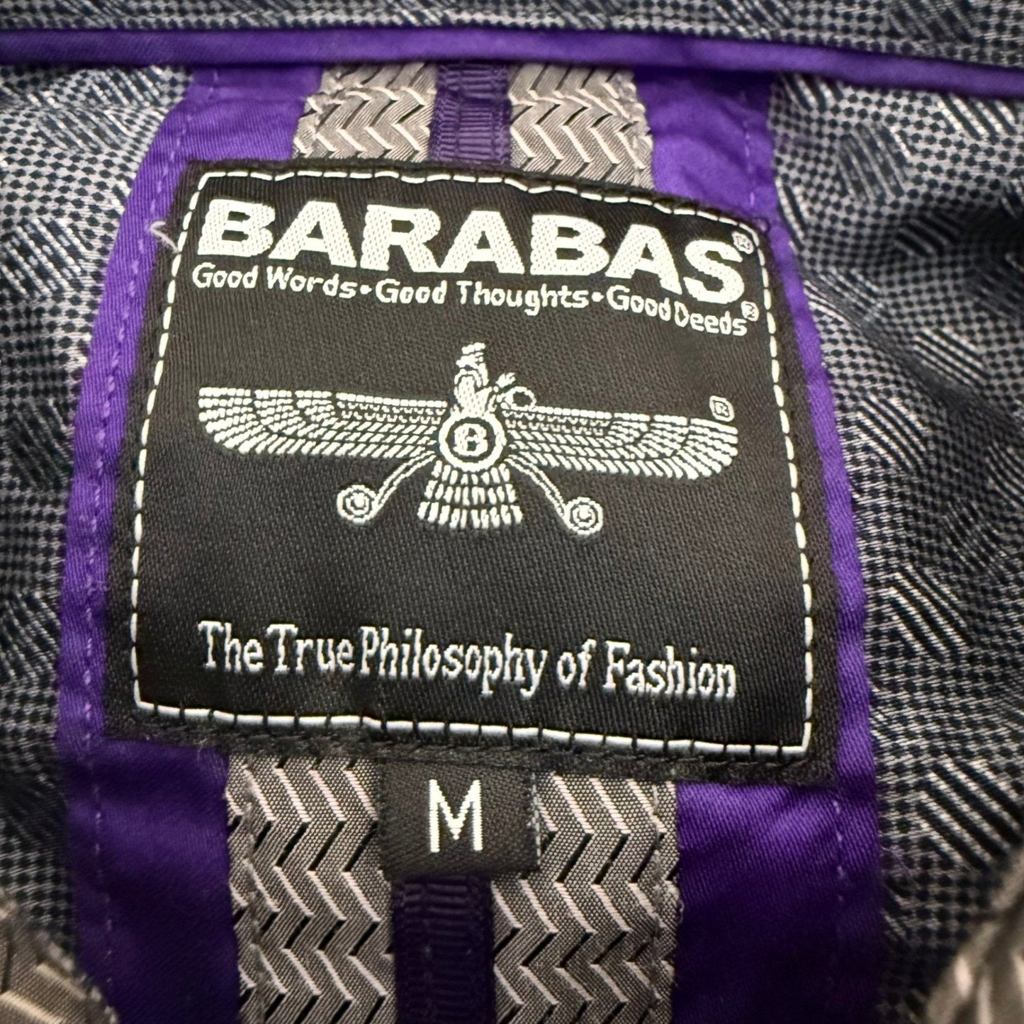 Barabas Shirt Mens Medium Grey Herringbone Long Sleeve Button Down Casual Modern