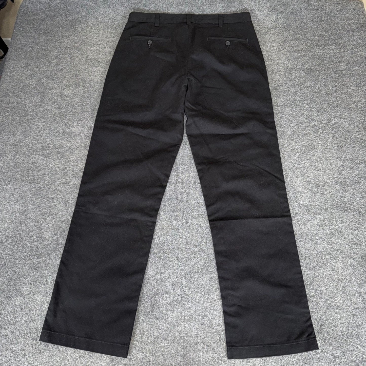 George Men Regular Fit Straight Leg Chino Pant Black 32x32 NWT Casual Flat Front