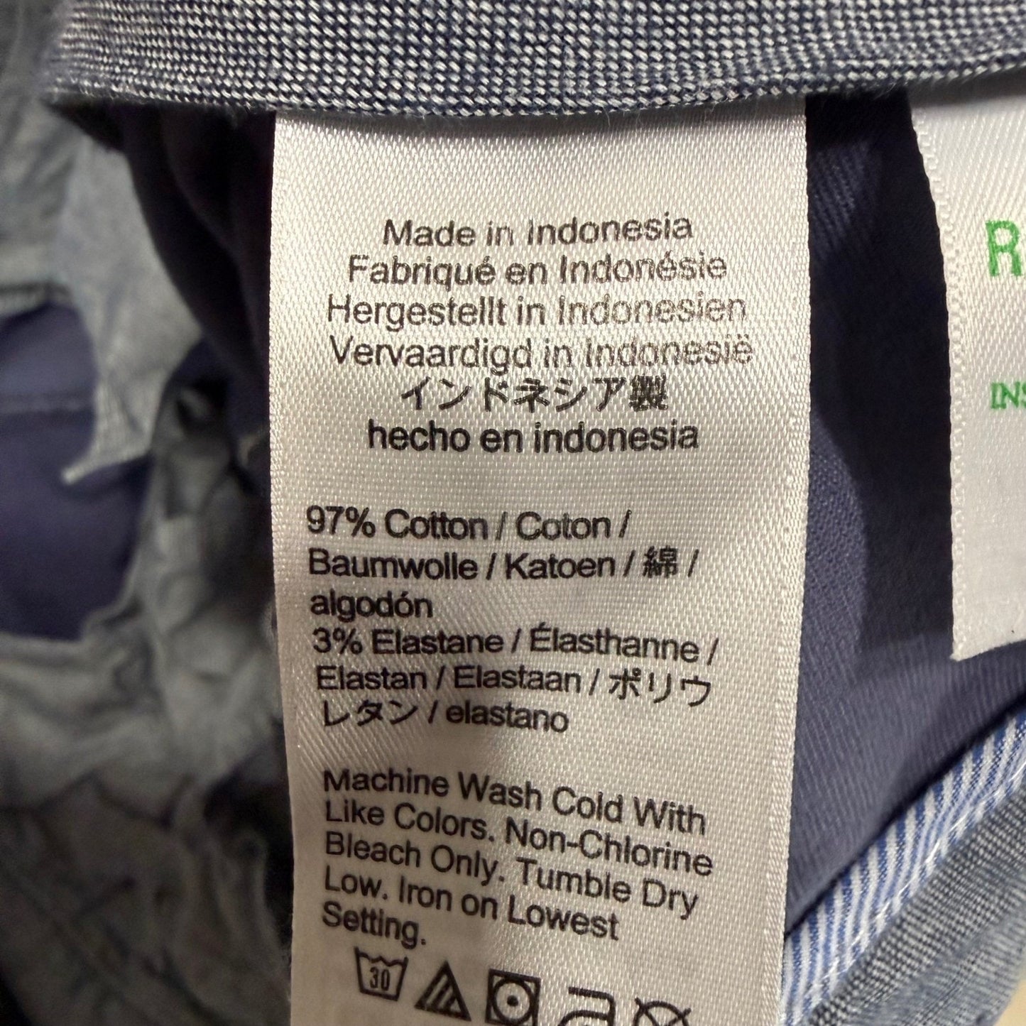 J.Crew Mens Broken In Chino Pants 33x30 (Fits 34x29) Blue Stretch Cotton Casual