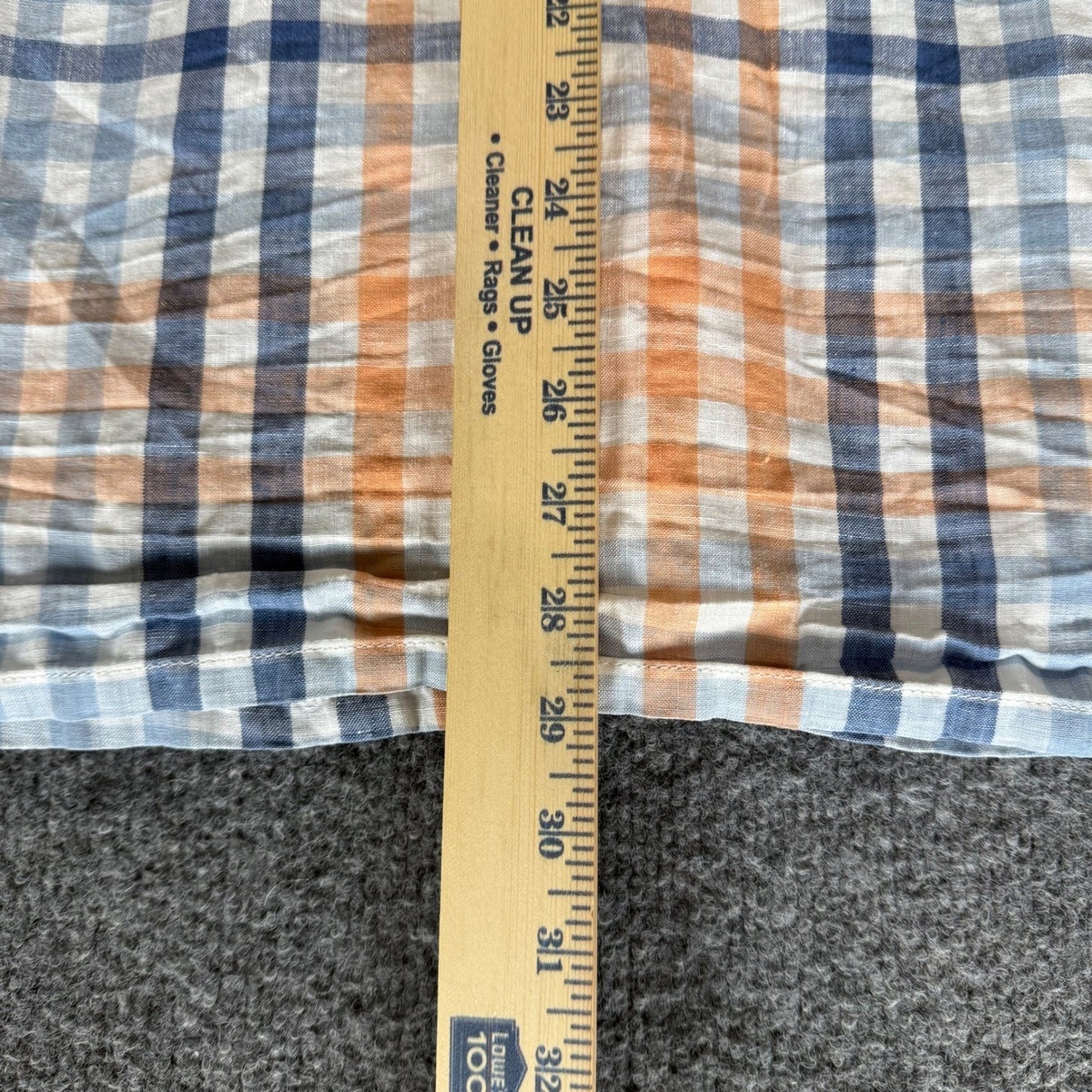 Tommy Bahama Linen Shirt Mens Large Plaid Short Sleeve Button Up Relax Casual