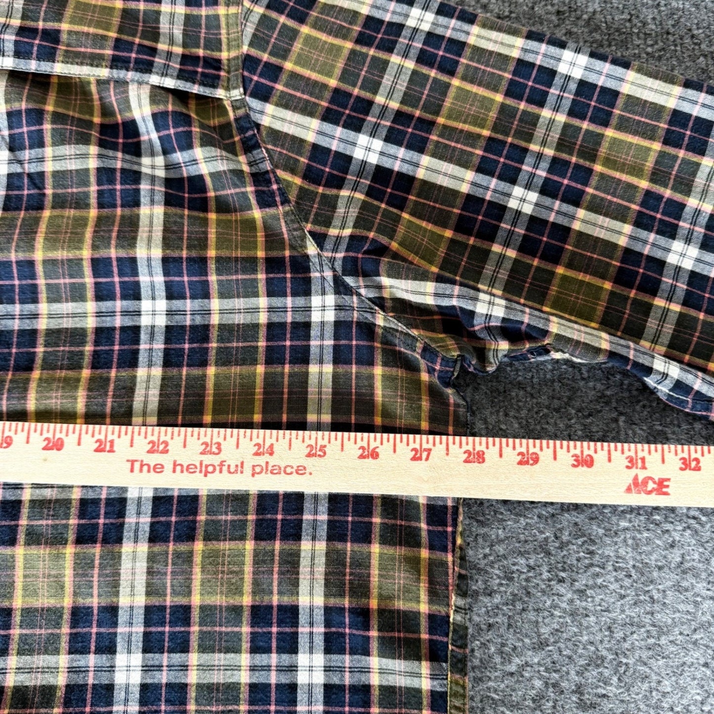 Croft & Barrow Quick Dry Shirt Men XXL Plaid Button Up Long Sleeve Outdoor Trial