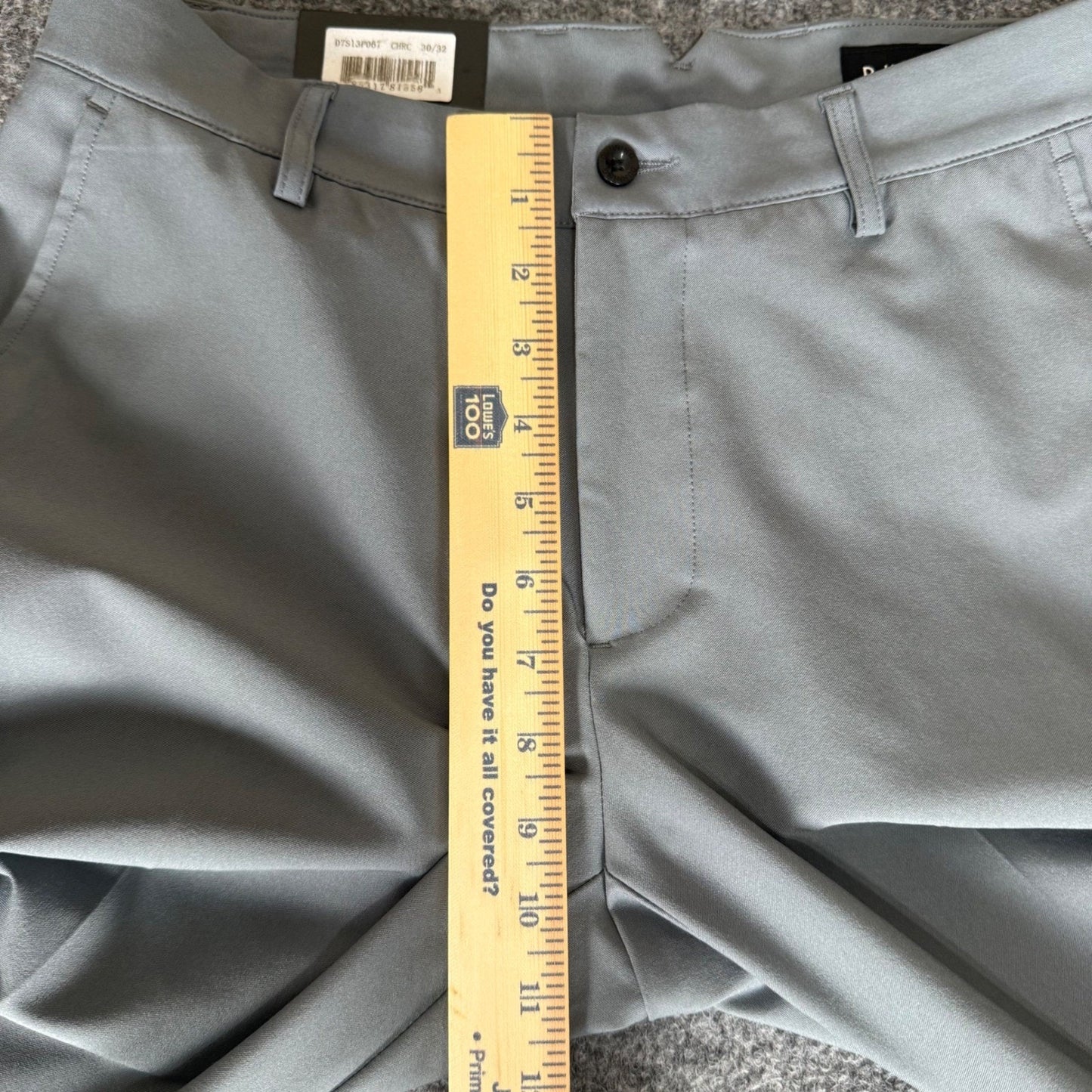 Dunning Golf Mens Stretch Performance Gray Pants 30x32 Athletic NWT Golf Chino