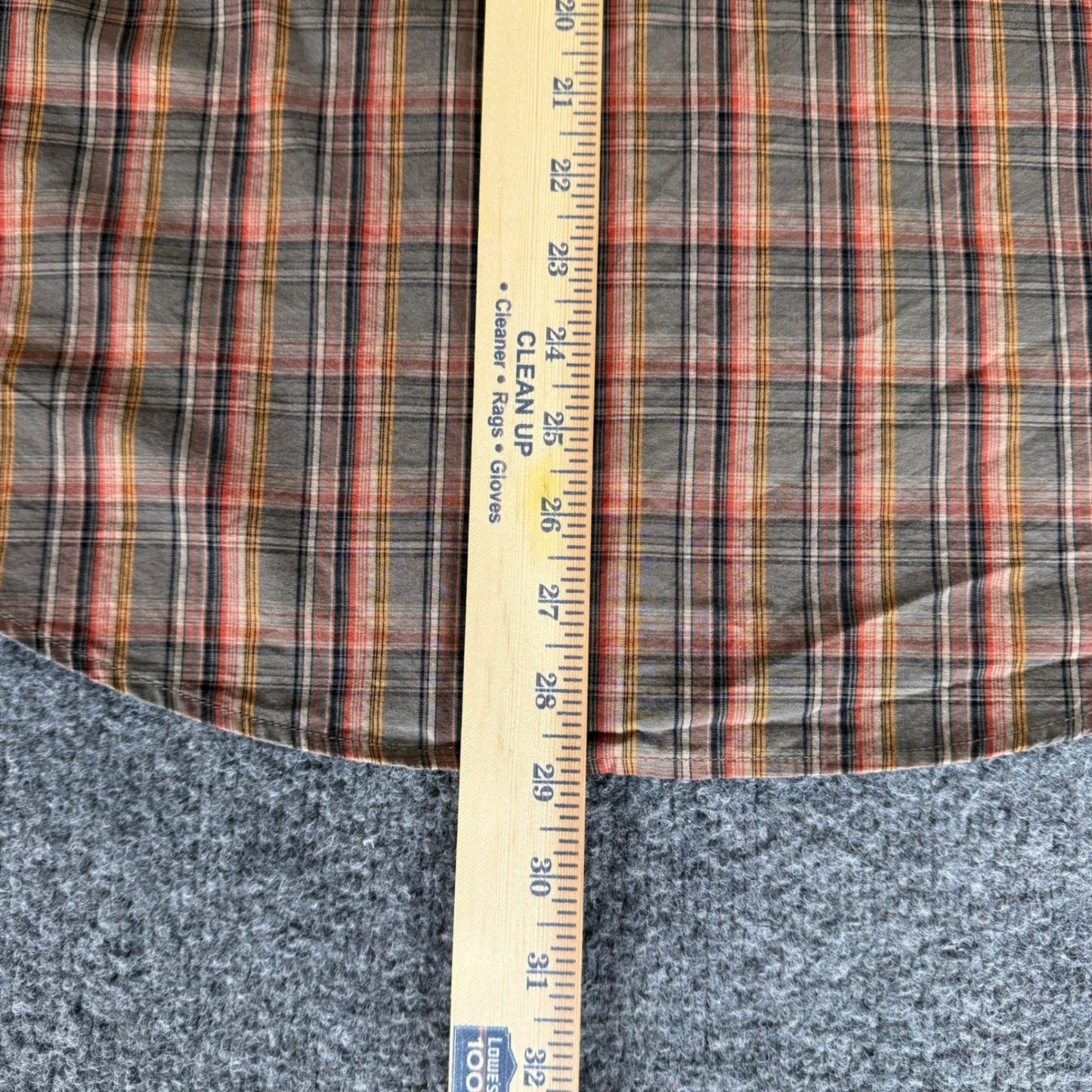 RVCA Men Medium Brown Orange Plaid Button Up Shirt Long Sleeve Cotton Skate Surf