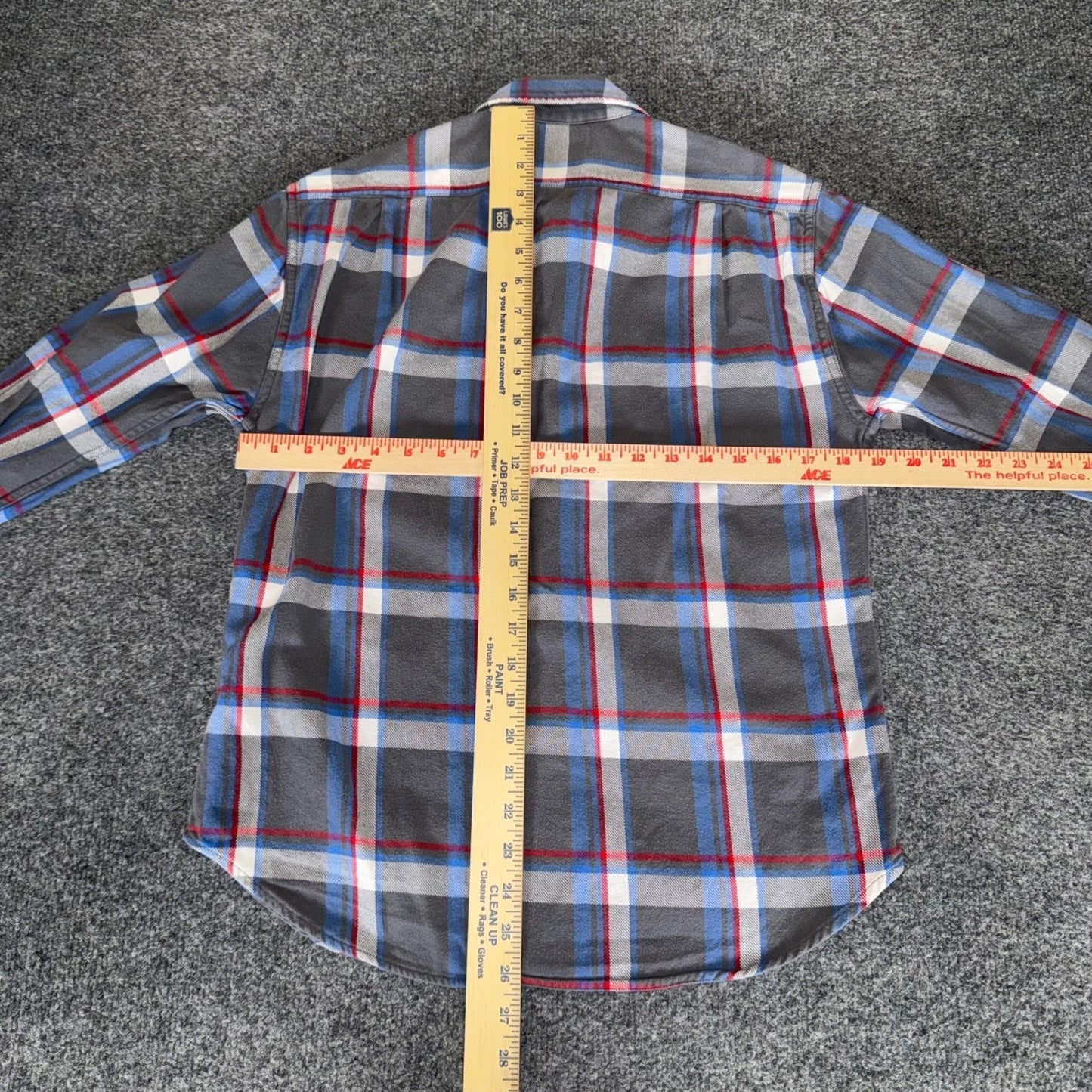 Bonobos Mens Long Sleeve Flannel Shirt Gray Blue Red Plaid Cotton Small Casuall