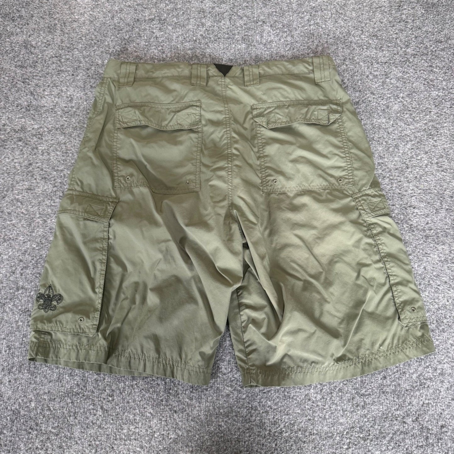 Boy Scouts Scouting America Uniform Cargo Shorts Mens Medium Size 34 Green