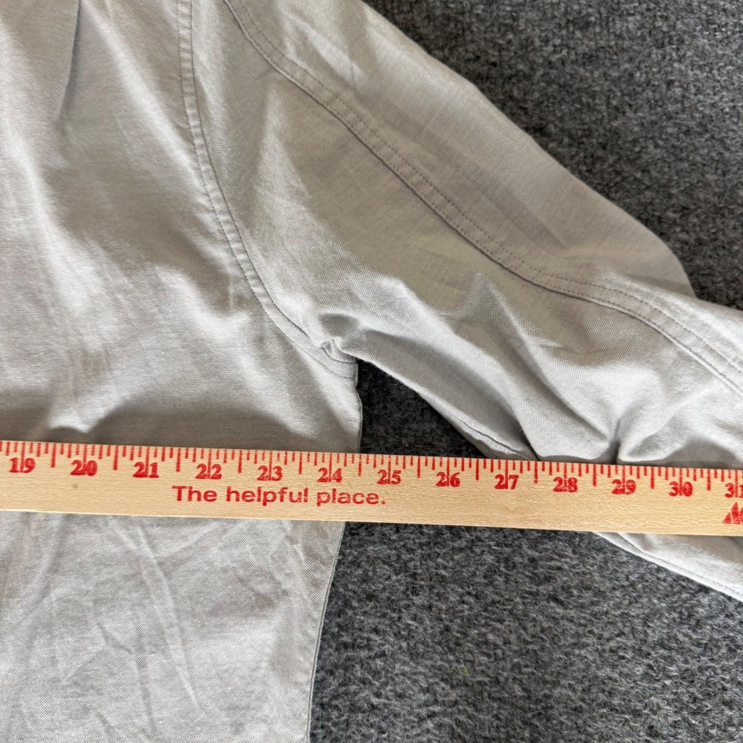 Lululemon Commission Mens XL Gray Long Sleeve Button Down Shirt Casual Office