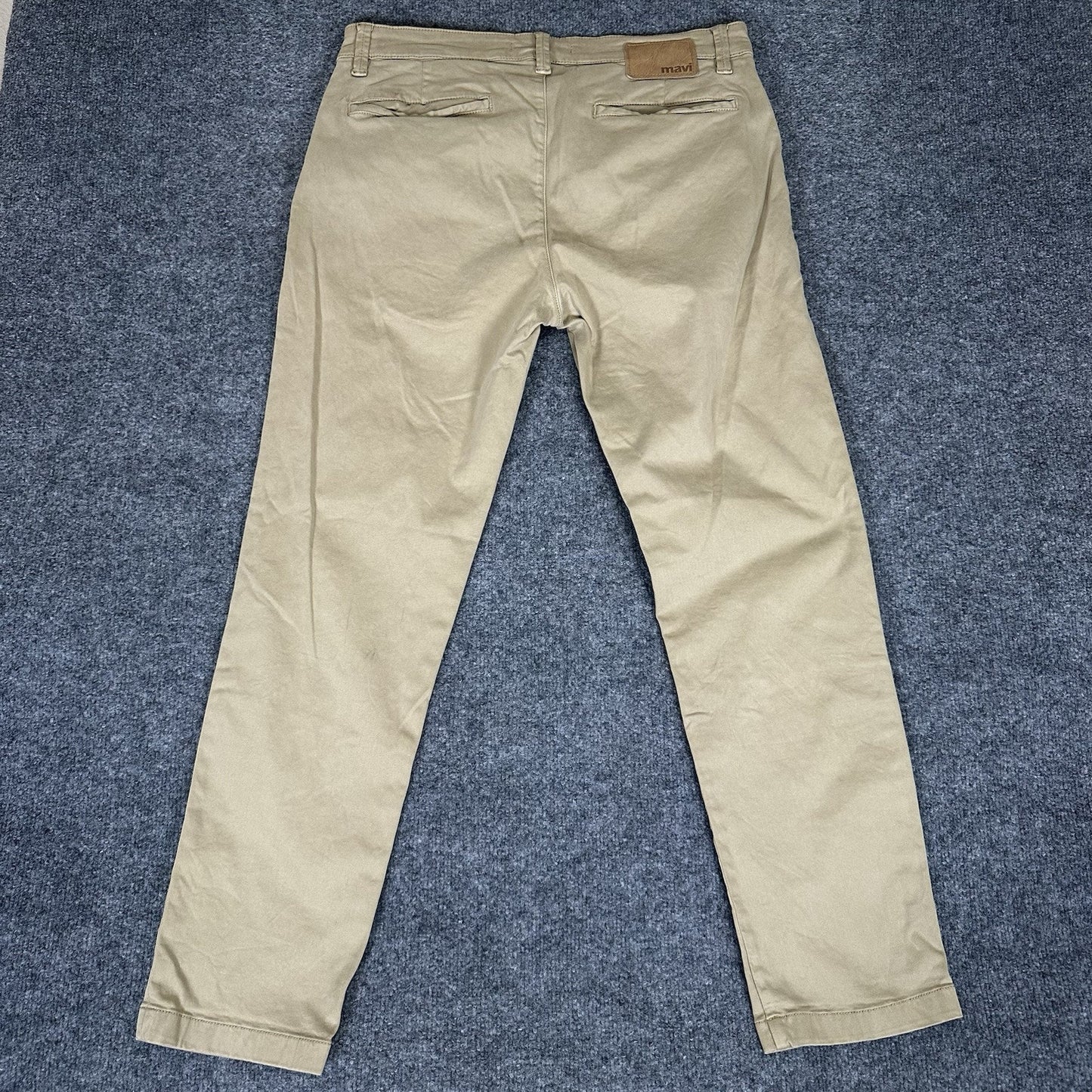 Mavi Jeans Edward Mens 34x30 Beige Relaxed Chino Straight Pants Mid Rise Adult