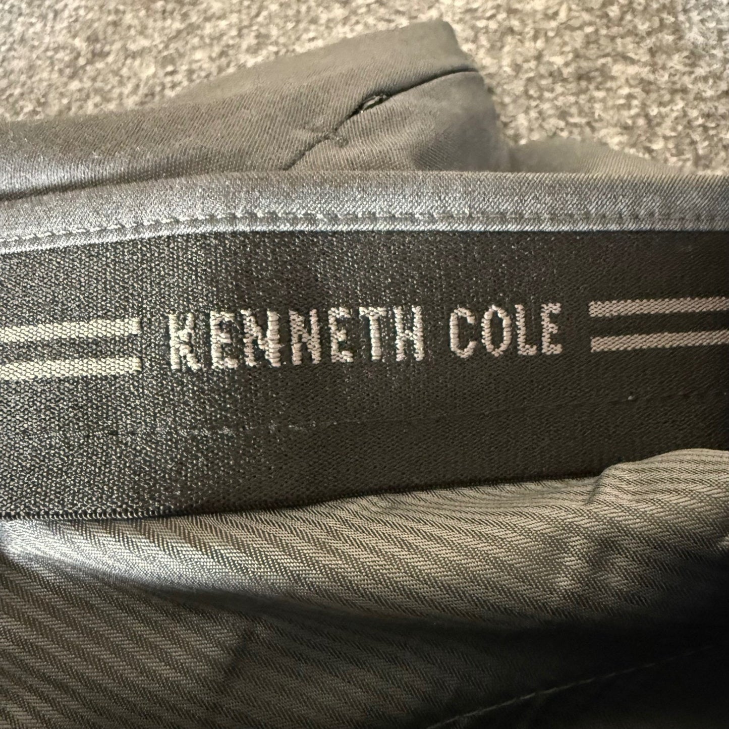 Kenneth Cole Techni-Cole Dress Pants Mens 36x31 Gray Stretch Slim Fit Business