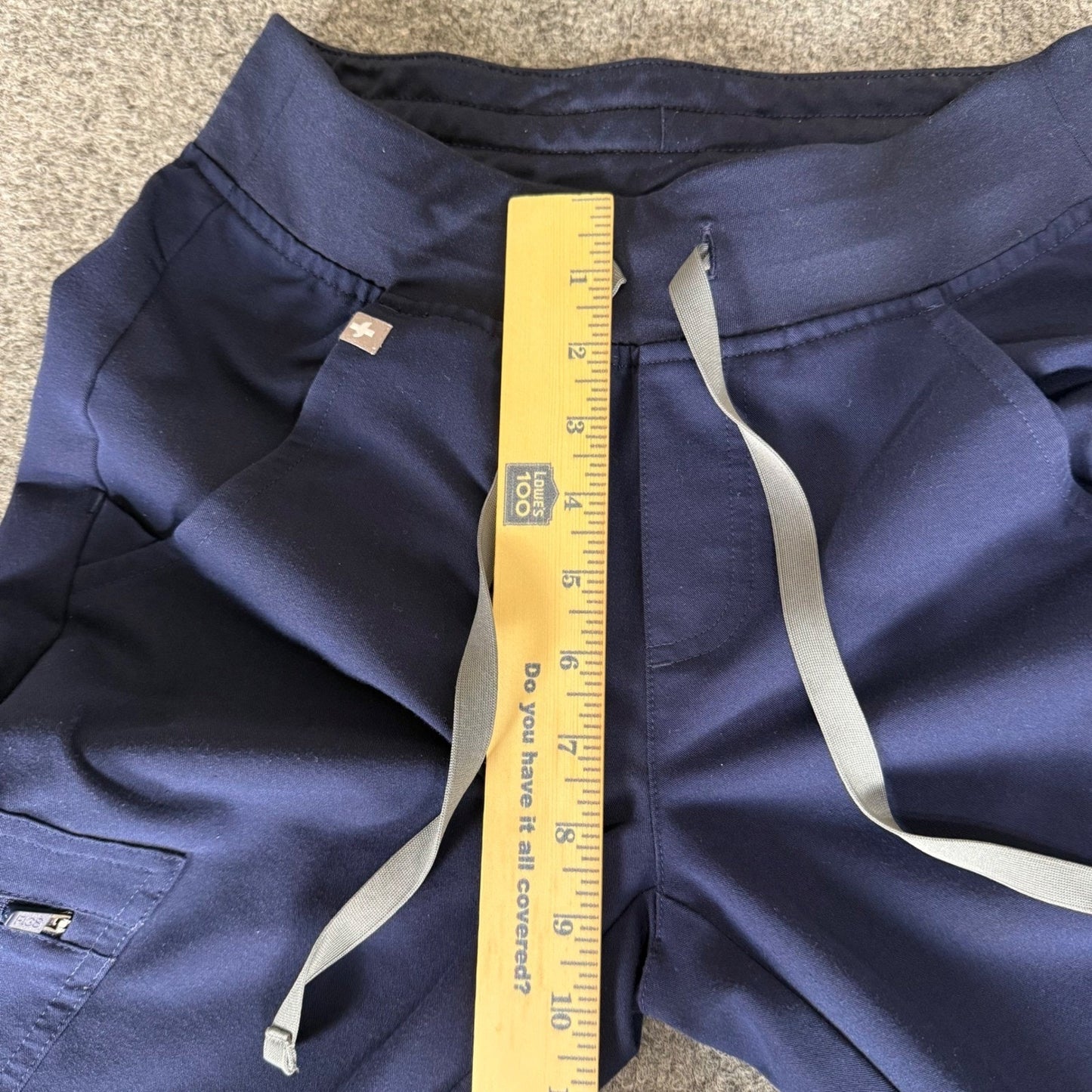 FIGS Zamora Jogger Scrub Pants Womens XXS Tall Navy Blue Stretch Medical Uniform