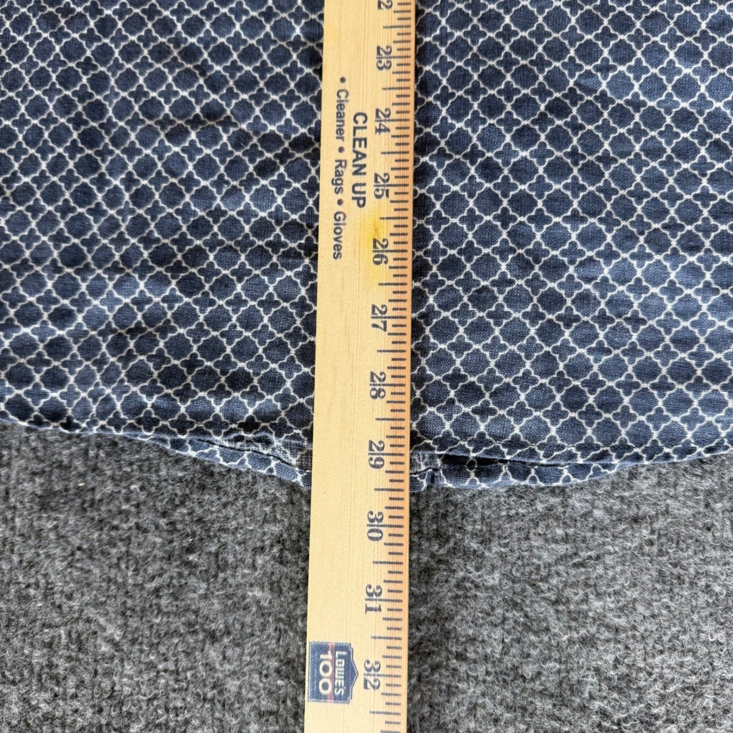 Daniel Hechter Paris Linen Shirt Mens XL Geometric Short Sleeve Button Up Casual