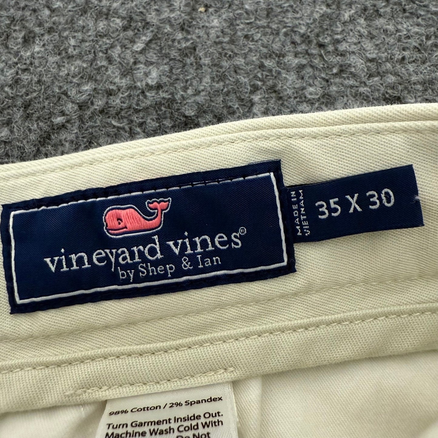 Vineyard Vines Breaker Pant Mens 35x30 Khaki Beige Cotton Blend Casual Chino