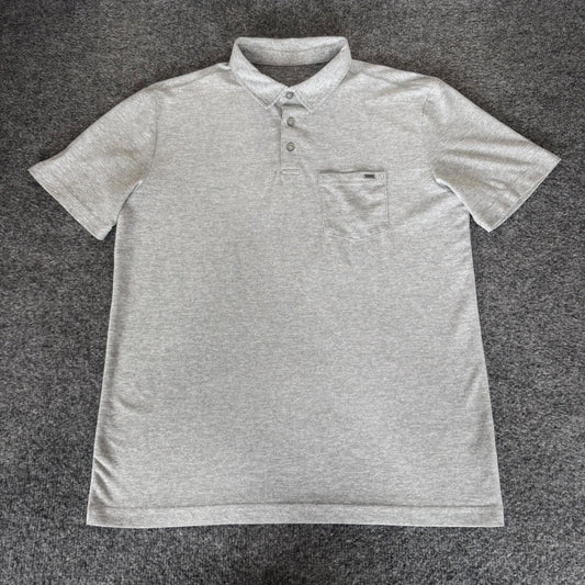 Vuori Ace Polo Shirt Mens M Gray Short Sleeve Stretch Casual Athletic Golf V164