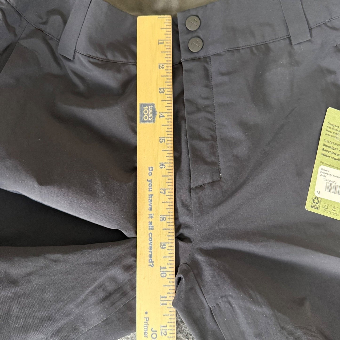 REI Co-op Powderbound Insulated Pants Womens Medium Black Snow Ski Snowboard NEW