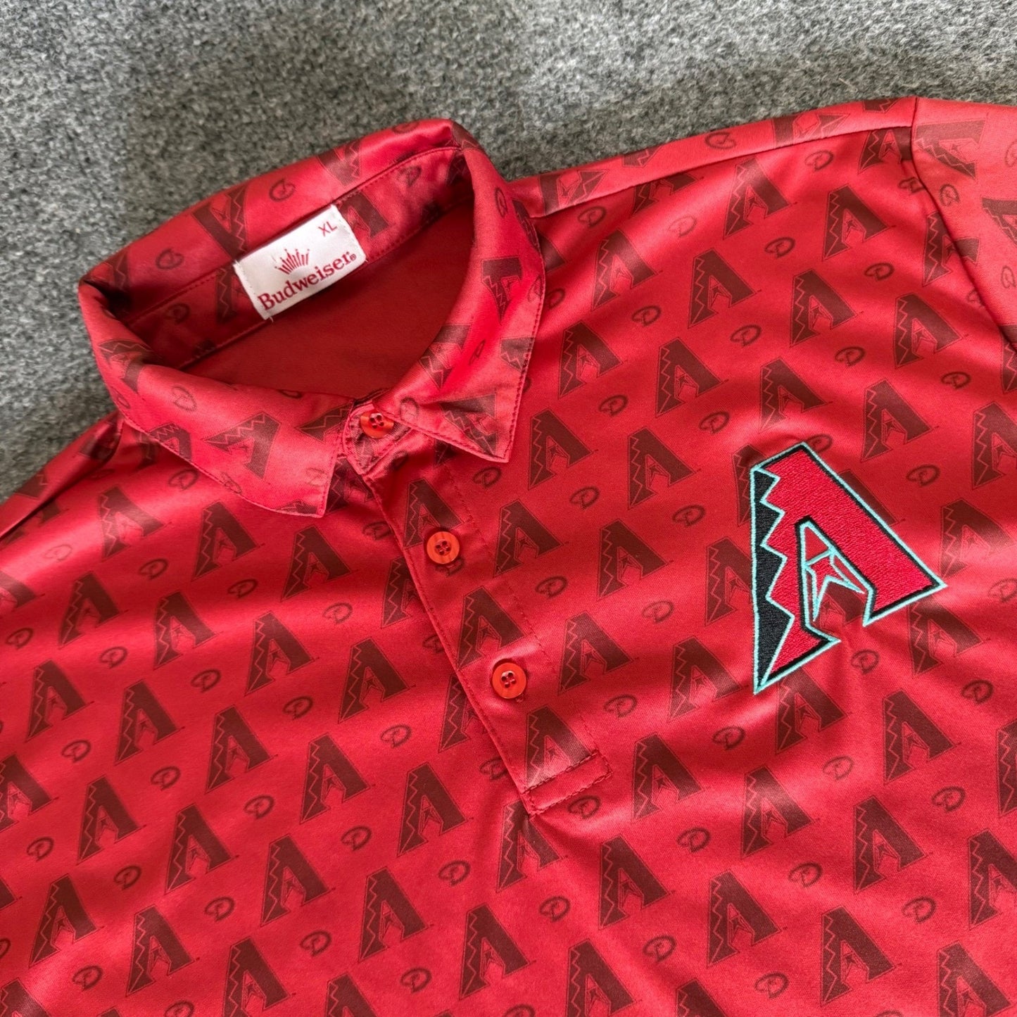 Arizona Diamondbacks Fathers Day Polo Shirt Men XL Red Short Sleeve MLB Baseball