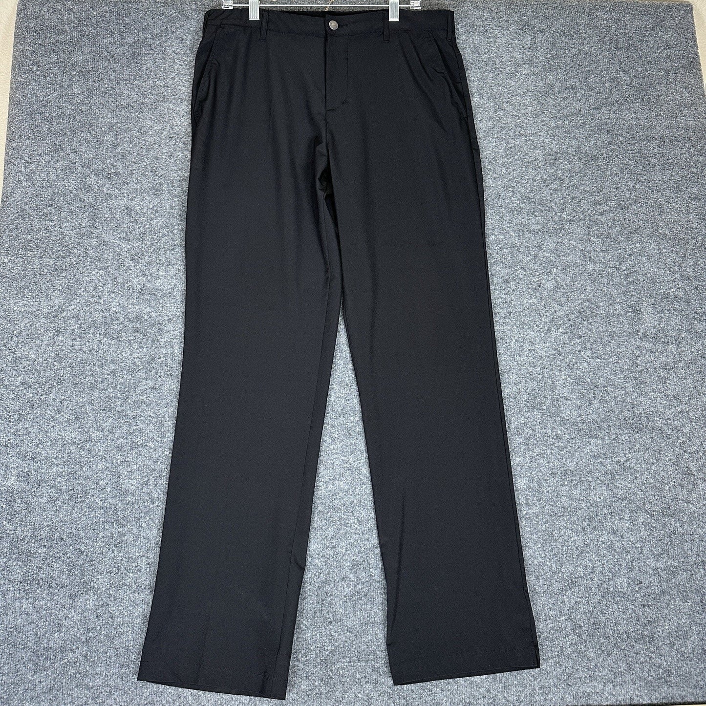Short Par 4 Pants Mens 36x34 (35x33) Black Performance Golf Stretch Mid Rise