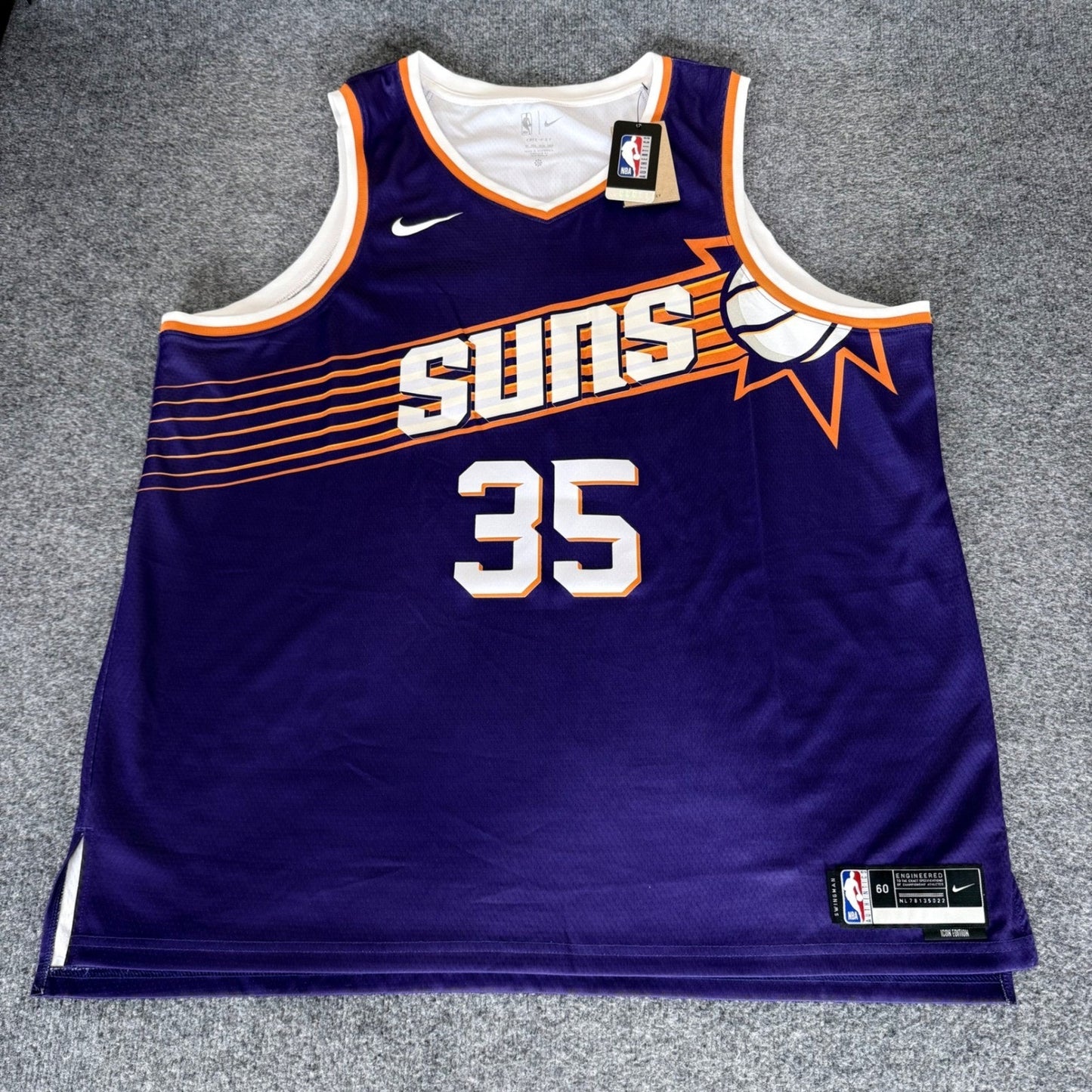 Nike NBA Phoenix Suns Kevin Durant Jersey Mens 3XL Purple Dri-Fit Basketball