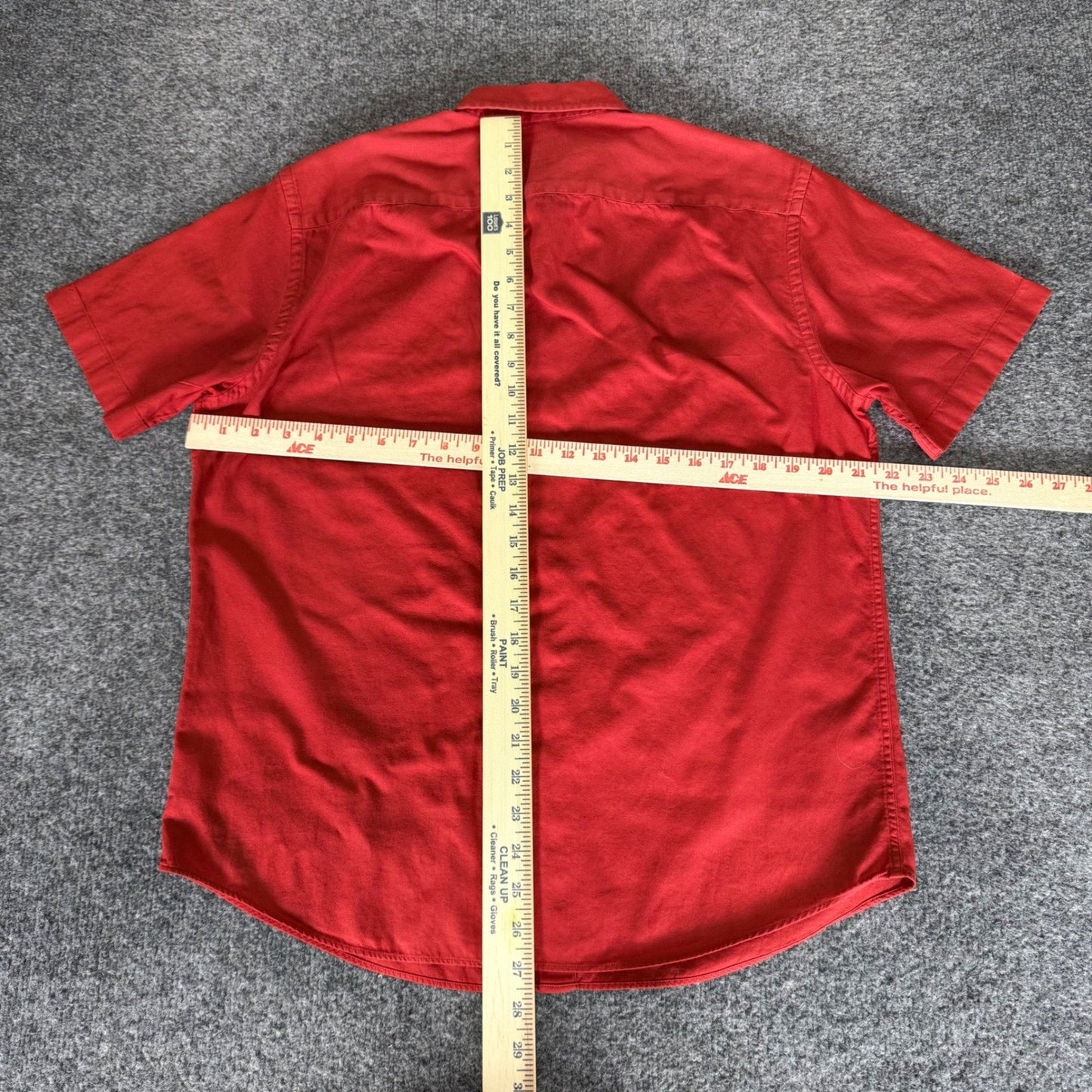 UNTUCKit Mens Red Cotton Button Up Shirt Medium Short Sleeve Casual Office