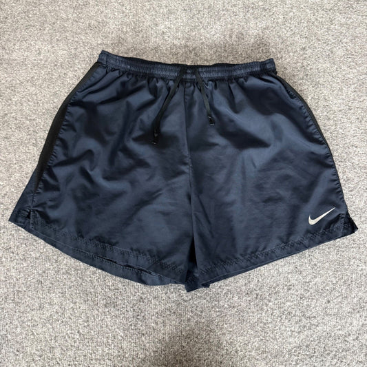 Nike Dri Fit Mens Large Running Shorts Navy Blue Athletic Gym Workout Training