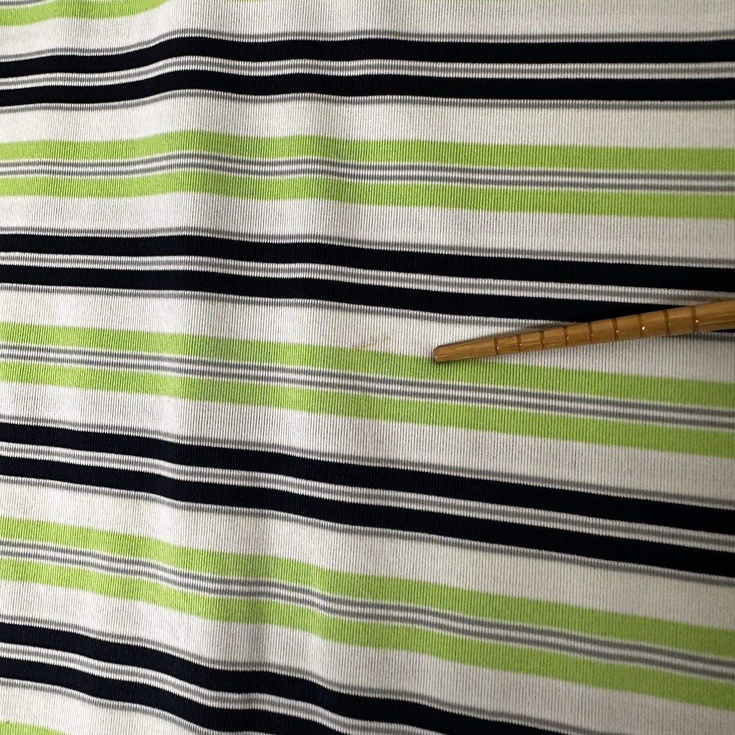 Footjoy Polo Shirt Mens Large Green Striped Athletic Fit FJ Golf Short Sleeve