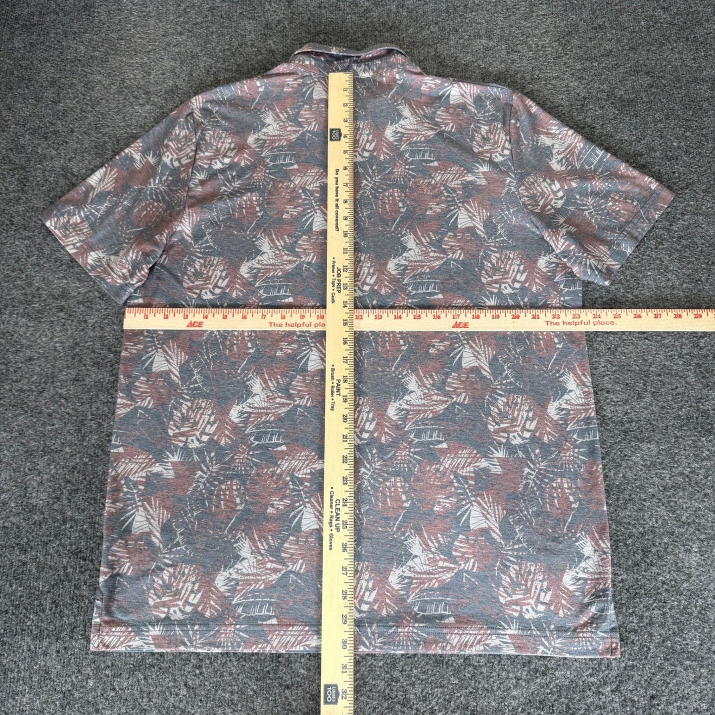 Travis Mathew Mens Golf Polo Shirt XL Tropical Leaf Print Short Sleeve Casual