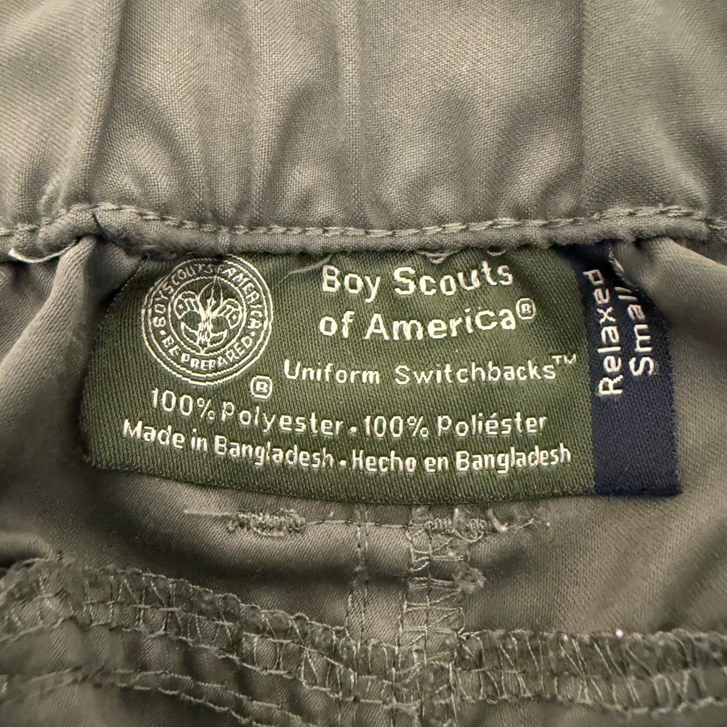 Boy Scouts of America Uniform Pant Men 30x36 Green Cargo Switchbacks Convertible