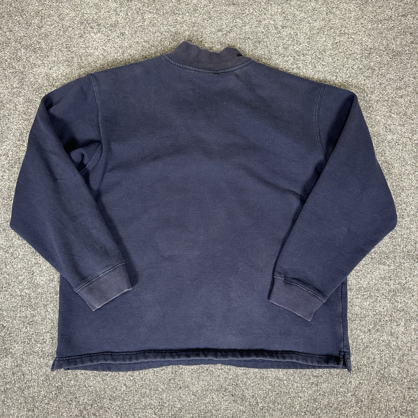 Reebok Sweatshirt Mens XL Blue Pullover 1/4 Zip Athletic Fleece Casual Warm