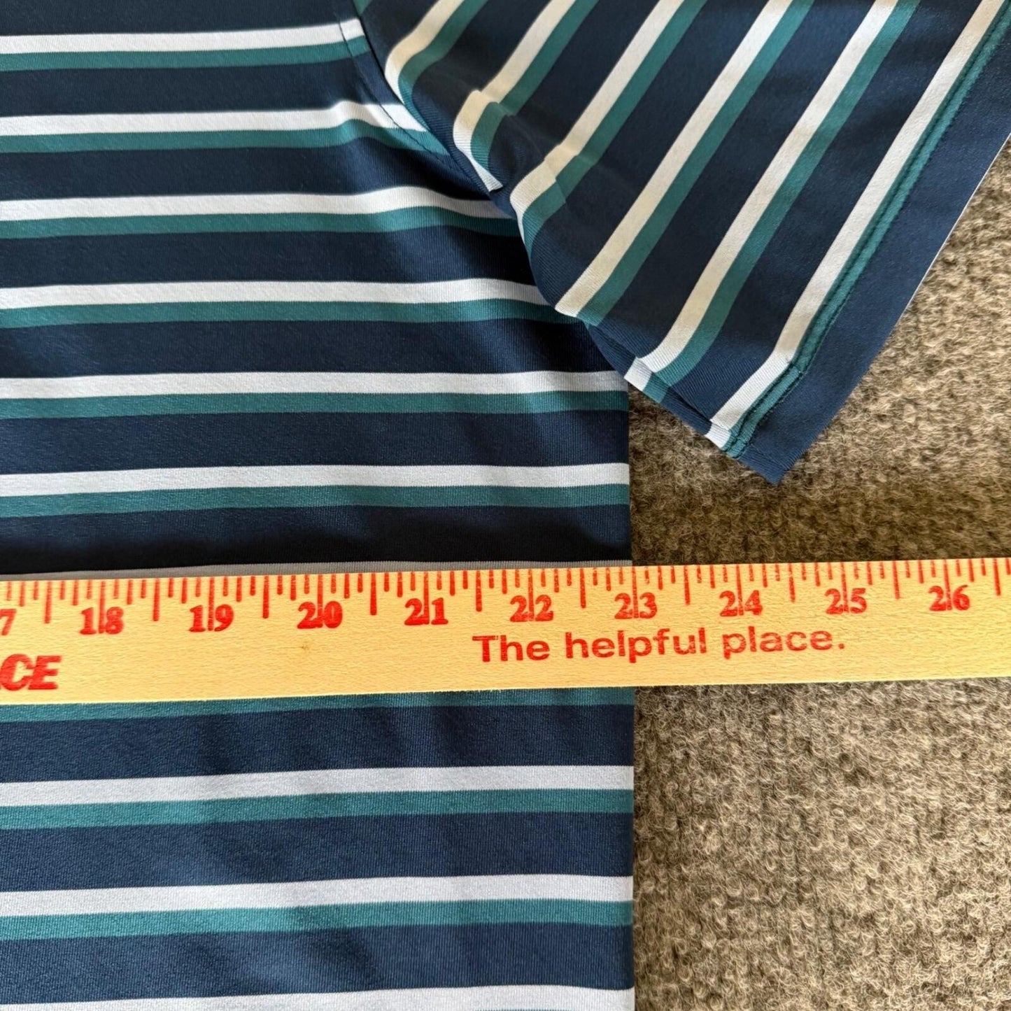 Greyson Golf Polo Shirt Mens L Striped Lightweight Short Sleeve Performance Top