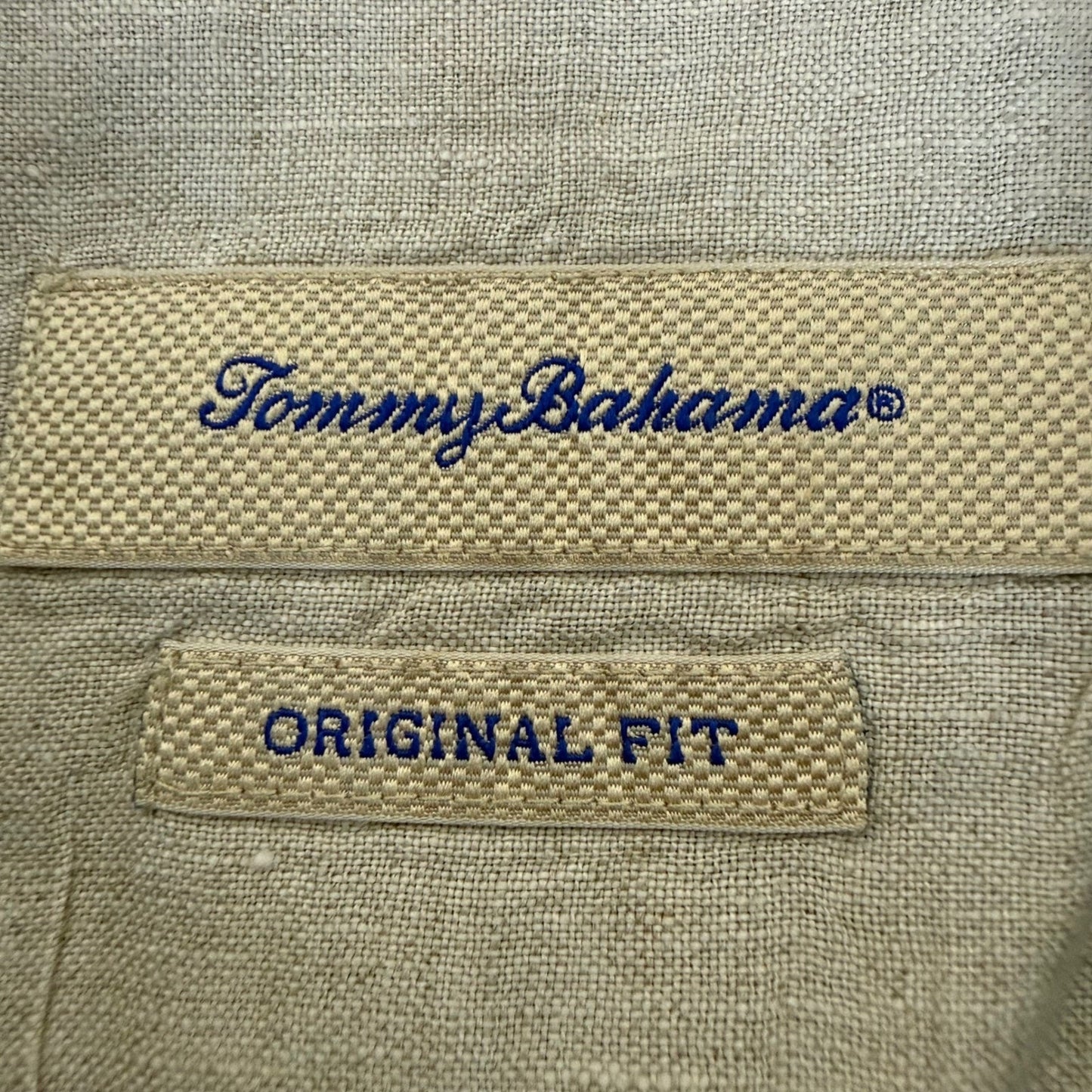 Tommy Bahama Shirt Mens XL Silk Gingham Button Up Short Sleeve Summer Resort Top